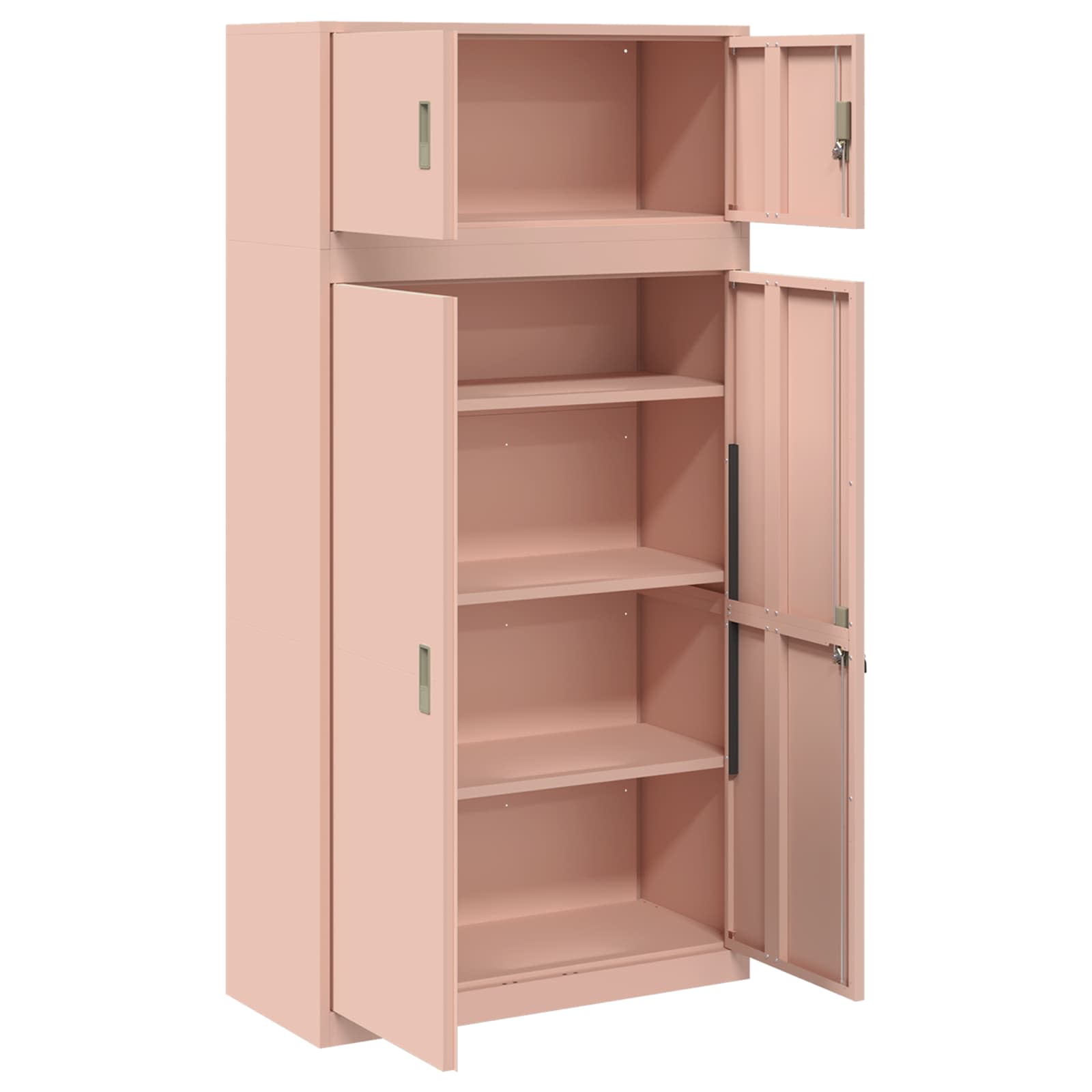 Armoire de rangement 2 pc Rose 90 x 40 x 180 cm Acier