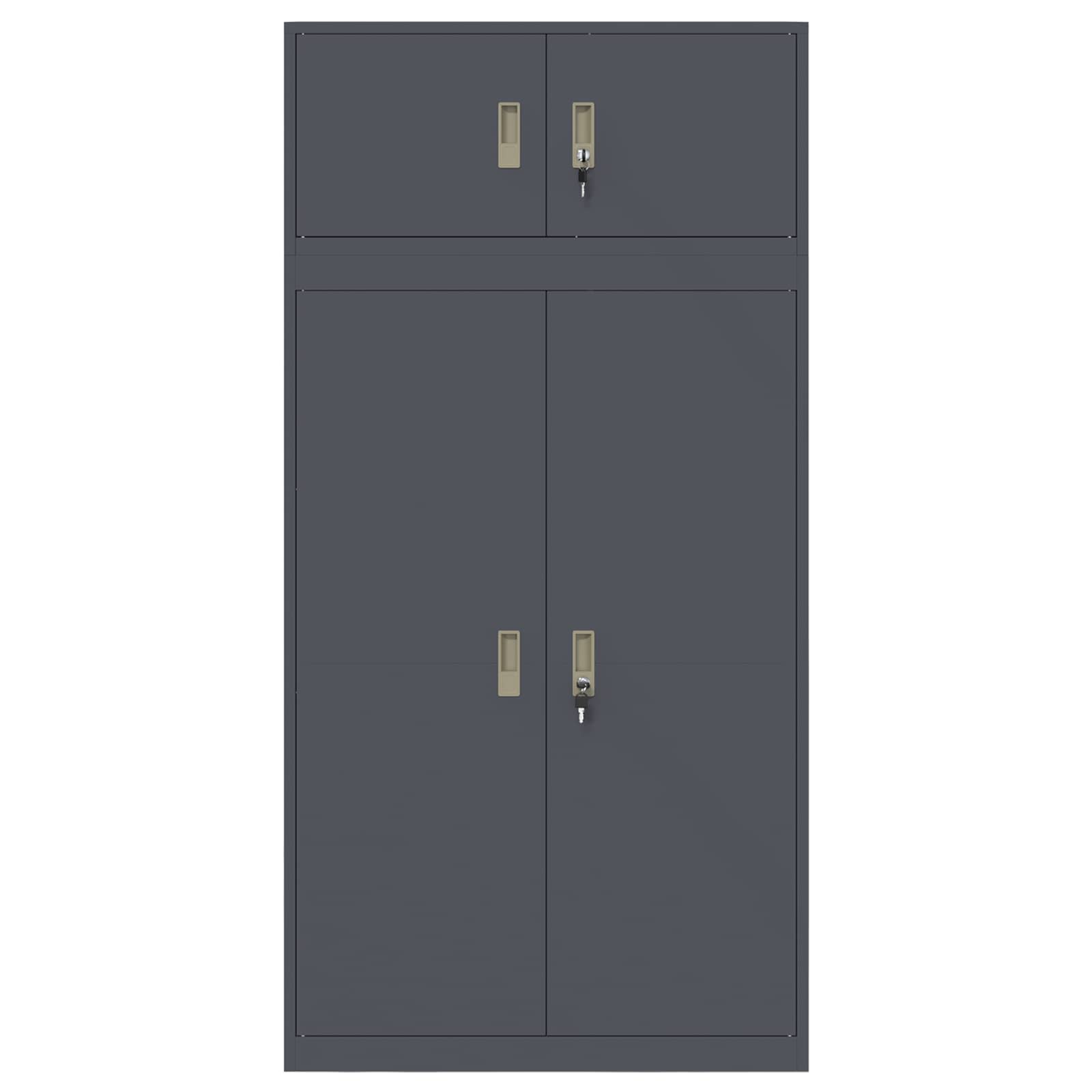 Armoire de rangement 2 pc Anthracite 90 x 40 x 180 cm Acier