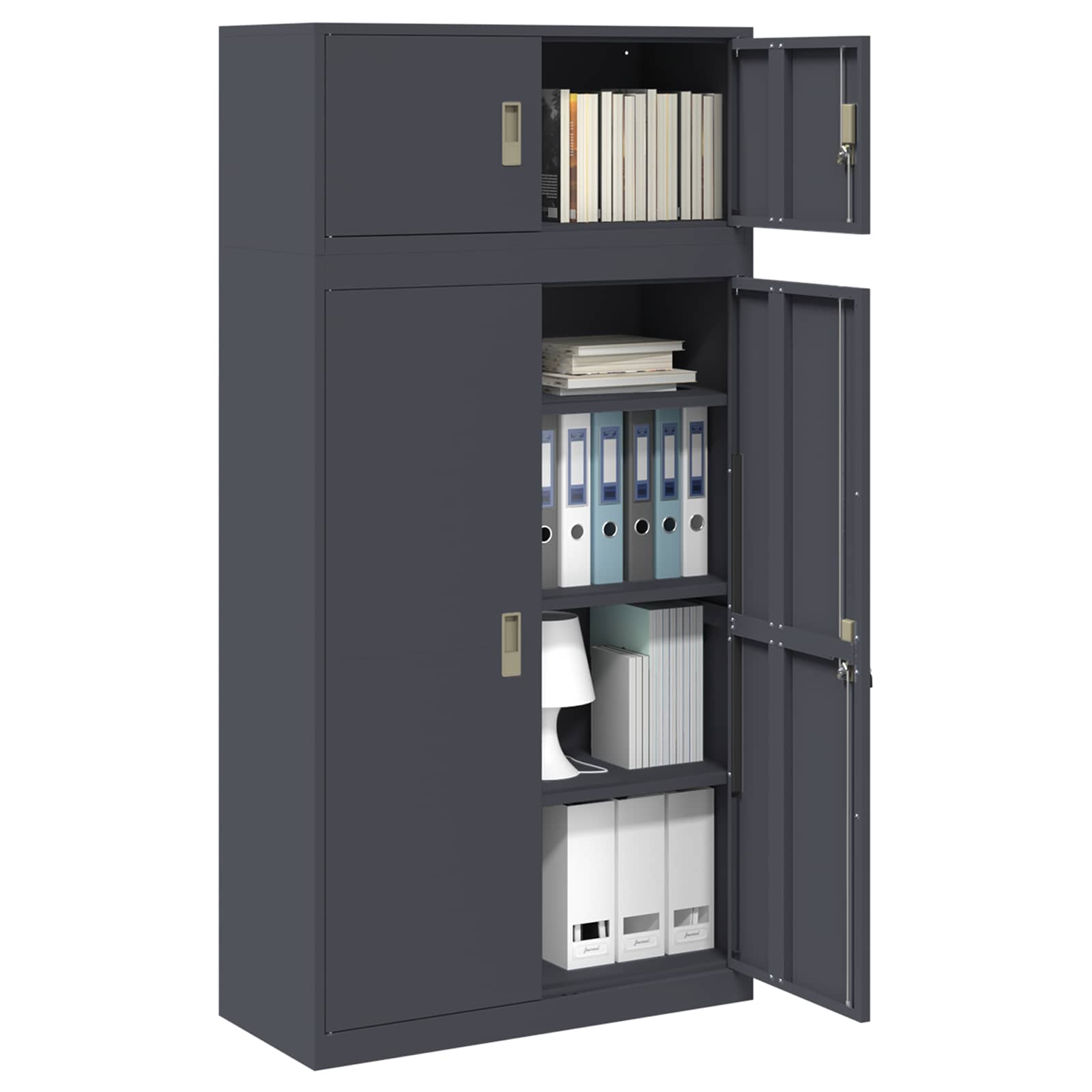 Armoire de rangement 2 pc Anthracite 90 x 40 x 180 cm Acier