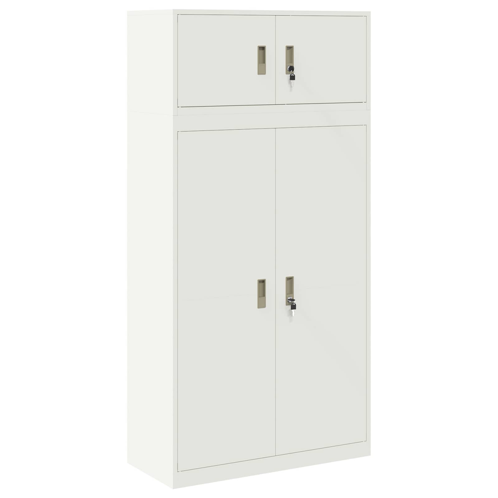 Armoire de rangement 2 pc Blanc 90 x 40 x 180 cm Acier