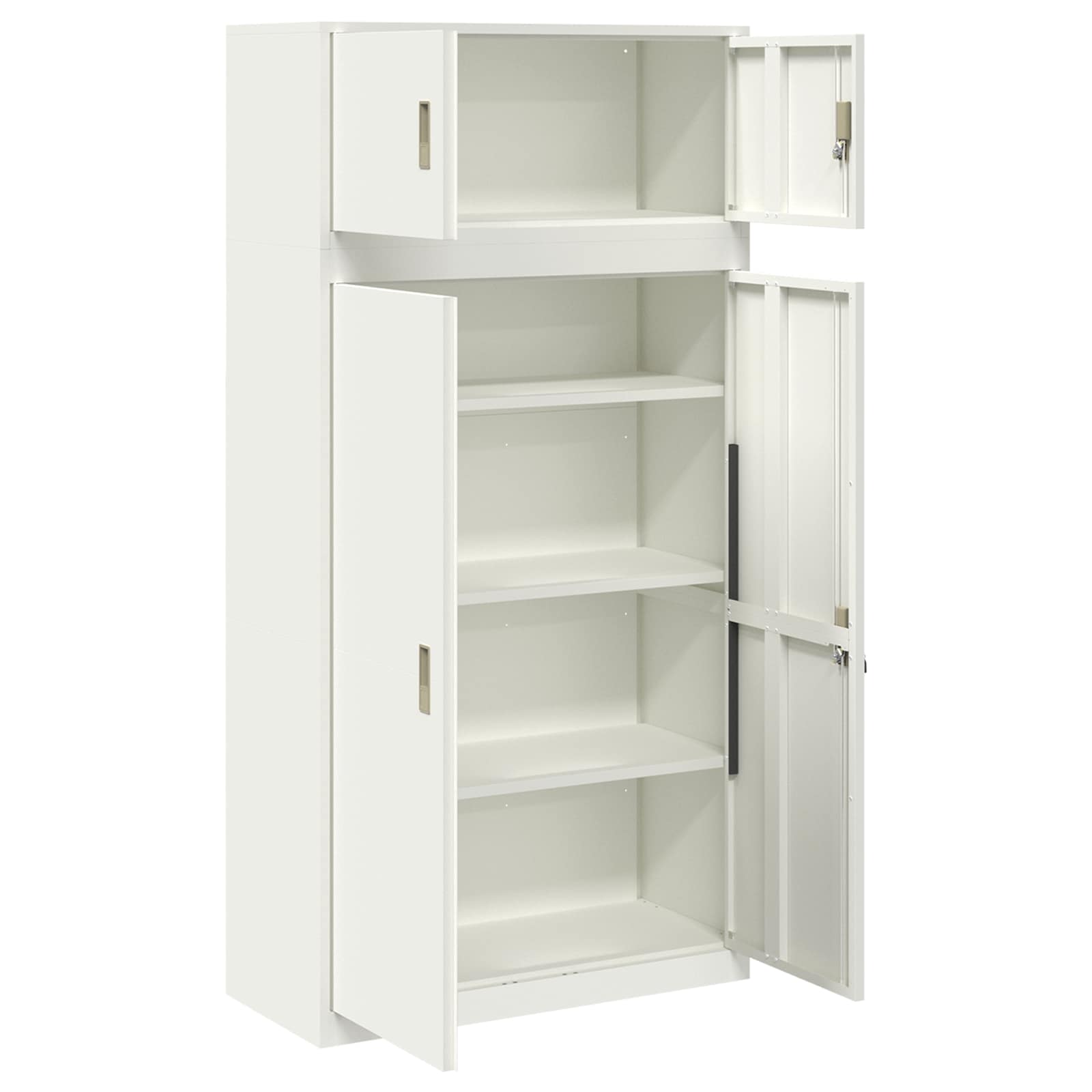 Armoire de rangement 2 pc Blanc 90 x 40 x 180 cm Acier