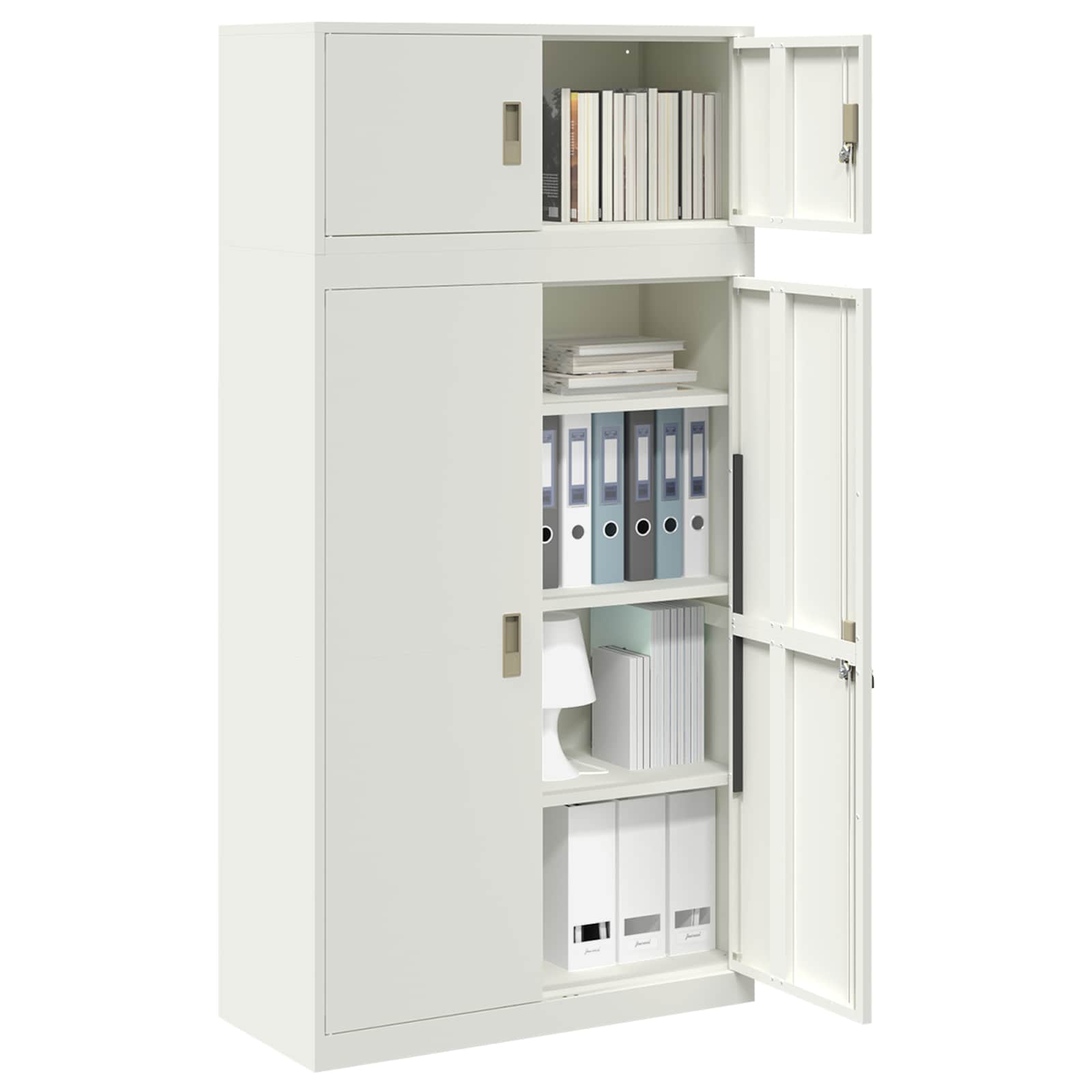 Armoire de rangement 2 pc Blanc 90 x 40 x 180 cm Acier