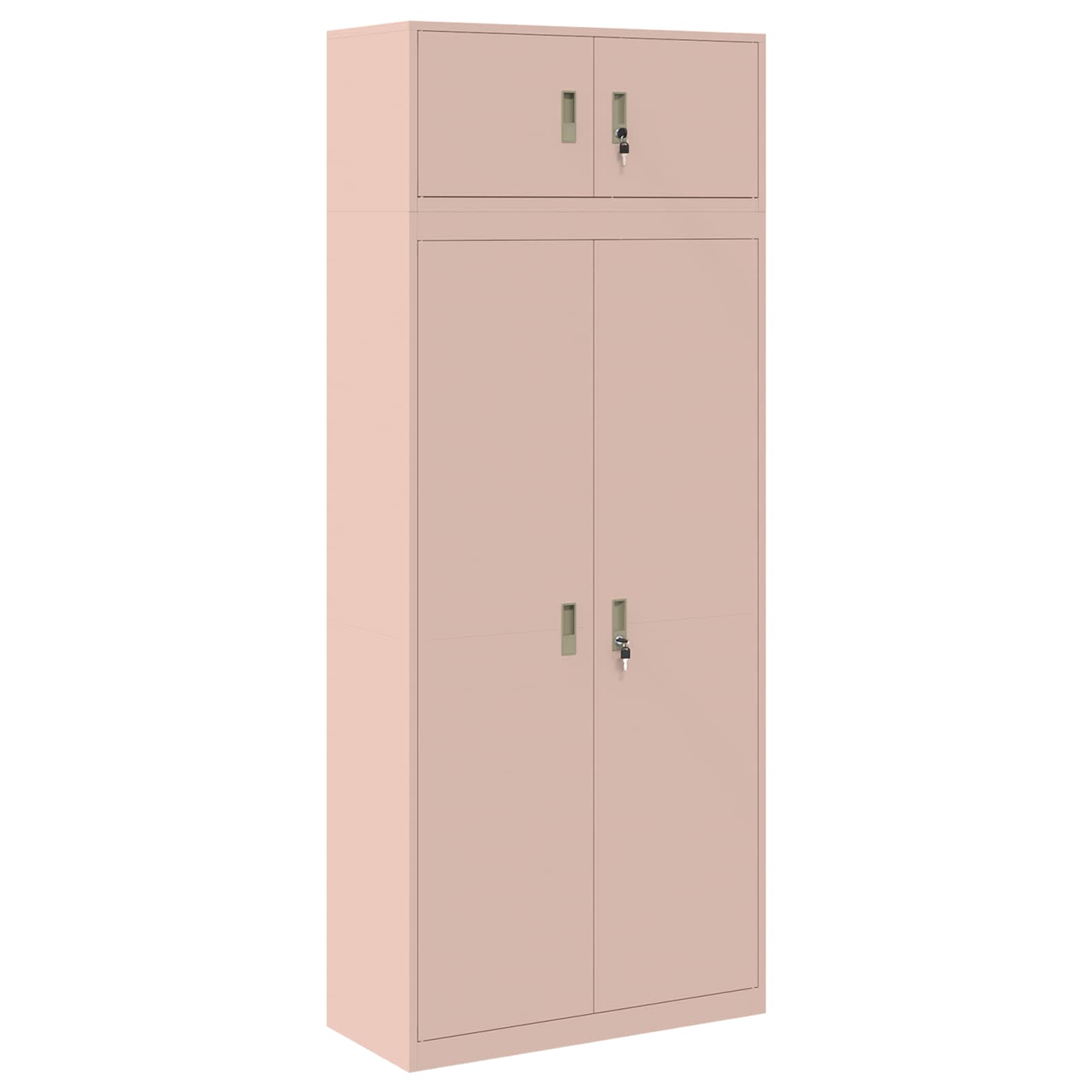 Armoire de rangement 2 pc Rose 90 x 40 x 220 cm Acier