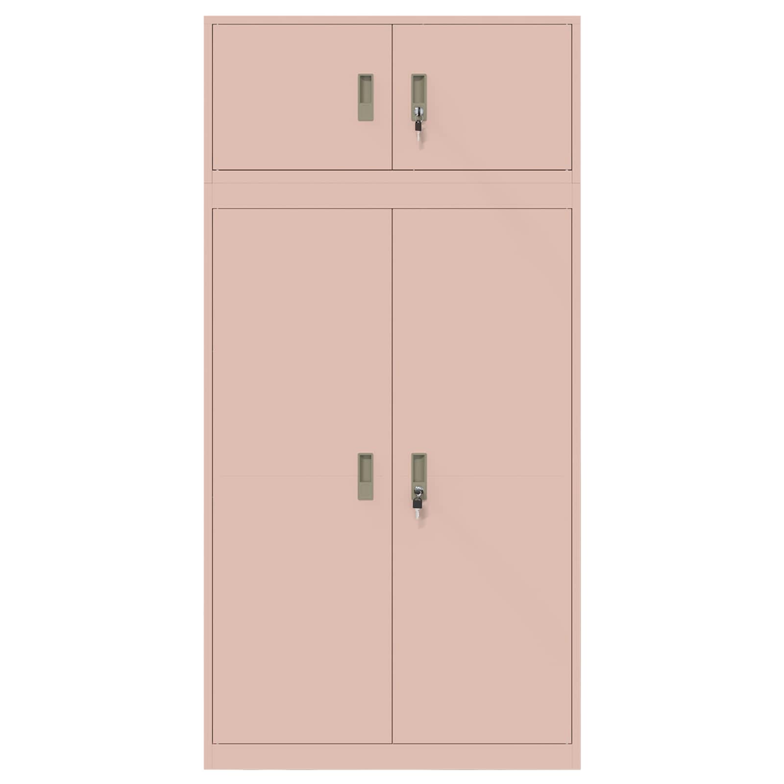 Armoire de rangement 2 pc Rose 90 x 40 x 220 cm Acier
