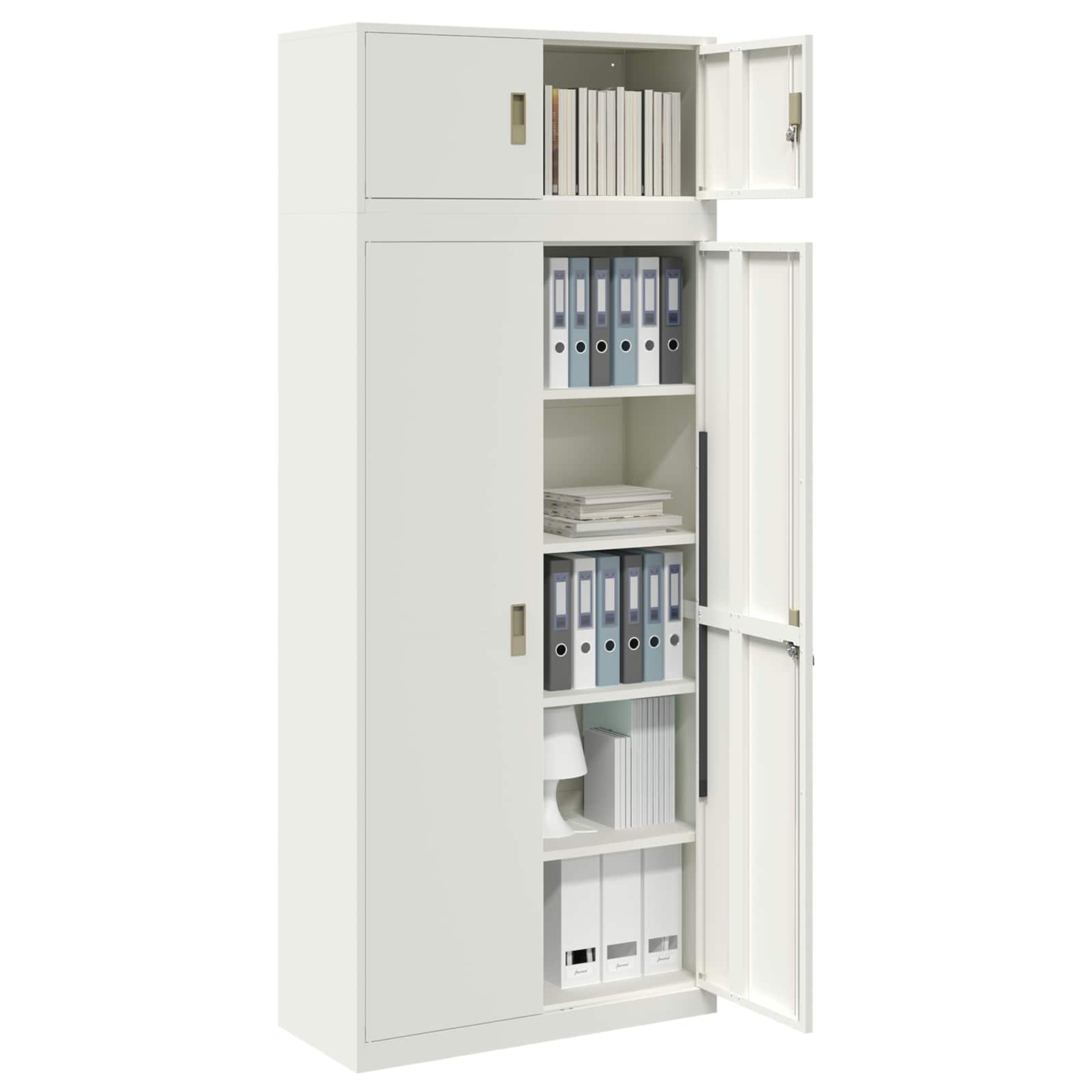 Armoire de rangement 2 pc Blanc 90 x 40 x 220 cm Acier