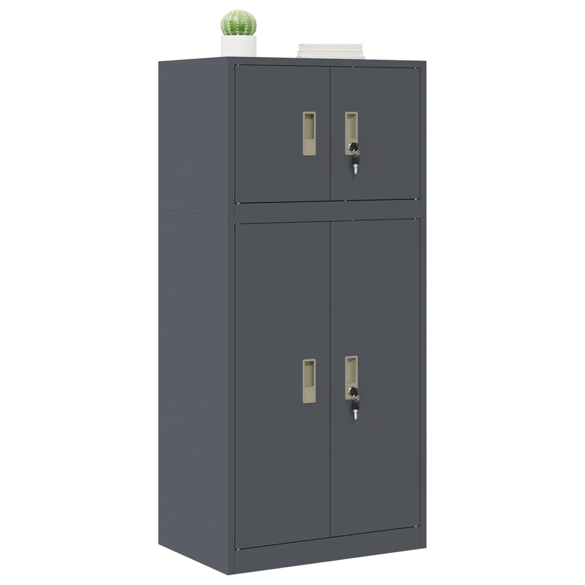 Armoire de rangement 2 pc Anthracite 60 x 40 x 130 cm Acier
