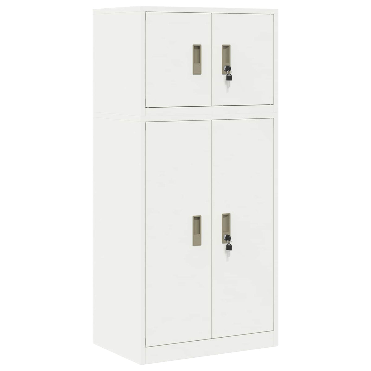 Armoire de rangement 2 pc Blanc 60 x 40 x 130 cm Acier