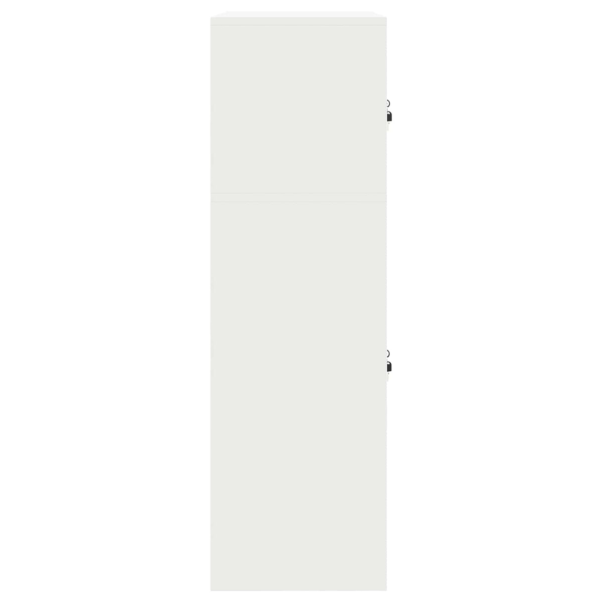 Armoire de rangement 2 pc Blanc 60 x 40 x 130 cm Acier