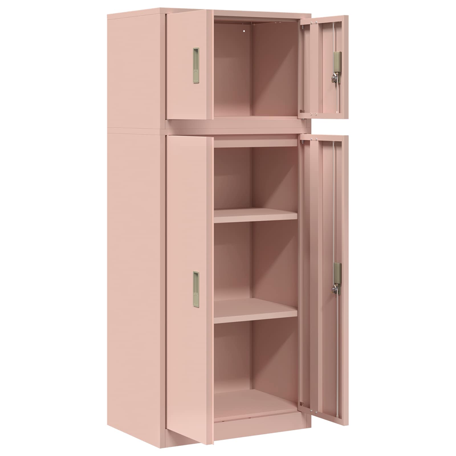 Armoire de rangement 2 pc Rose 60 x 40 x 145 cm Acier