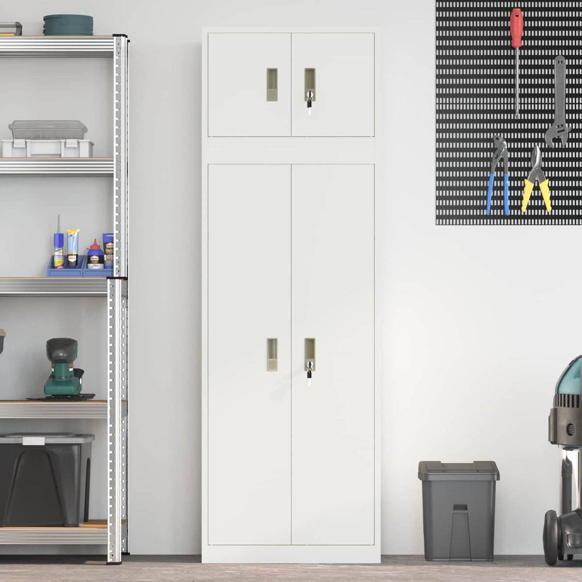 Armoire de rangement 2 pc 60 x 40 x 180 cm Acier Verrouillable