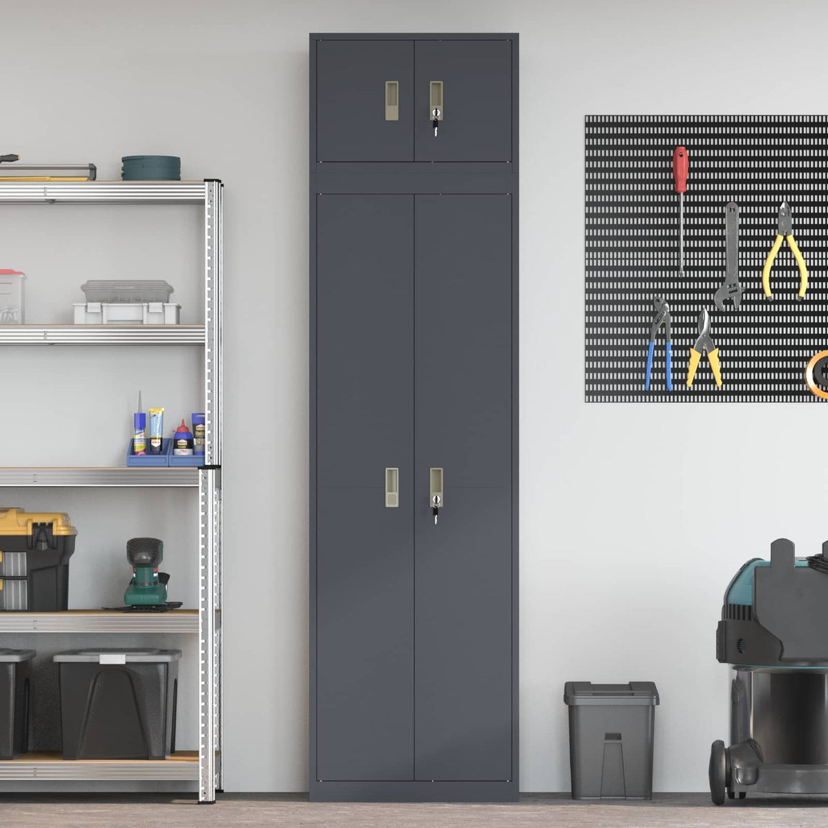 Armoire de rangement 2 pc Anthracite 60 x 40 x 220 cm Acier
