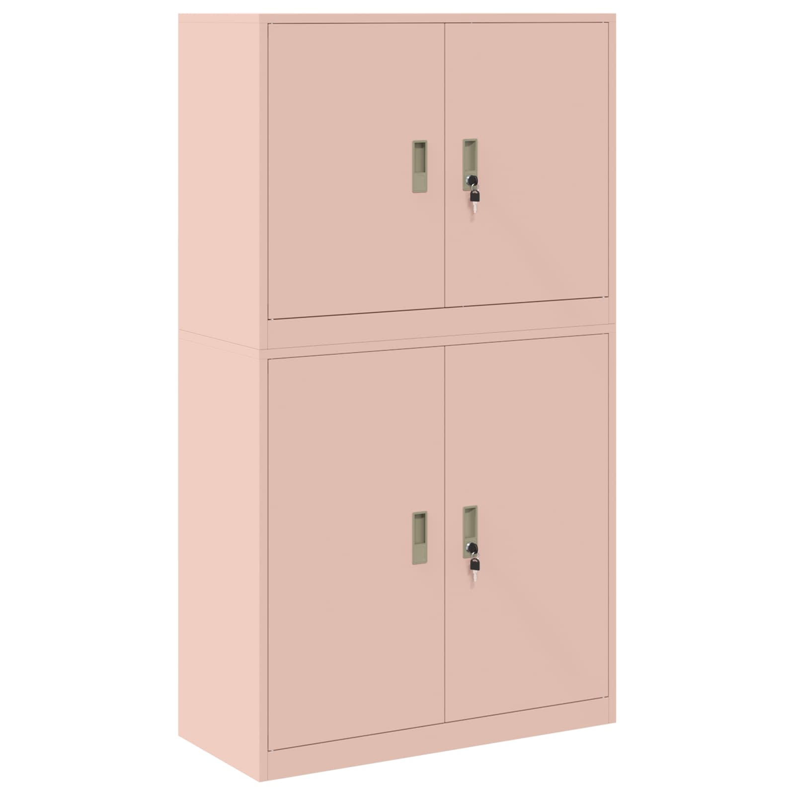Armoire de rangement 2 pc Rose 90 x 40 x 160 cm Acier