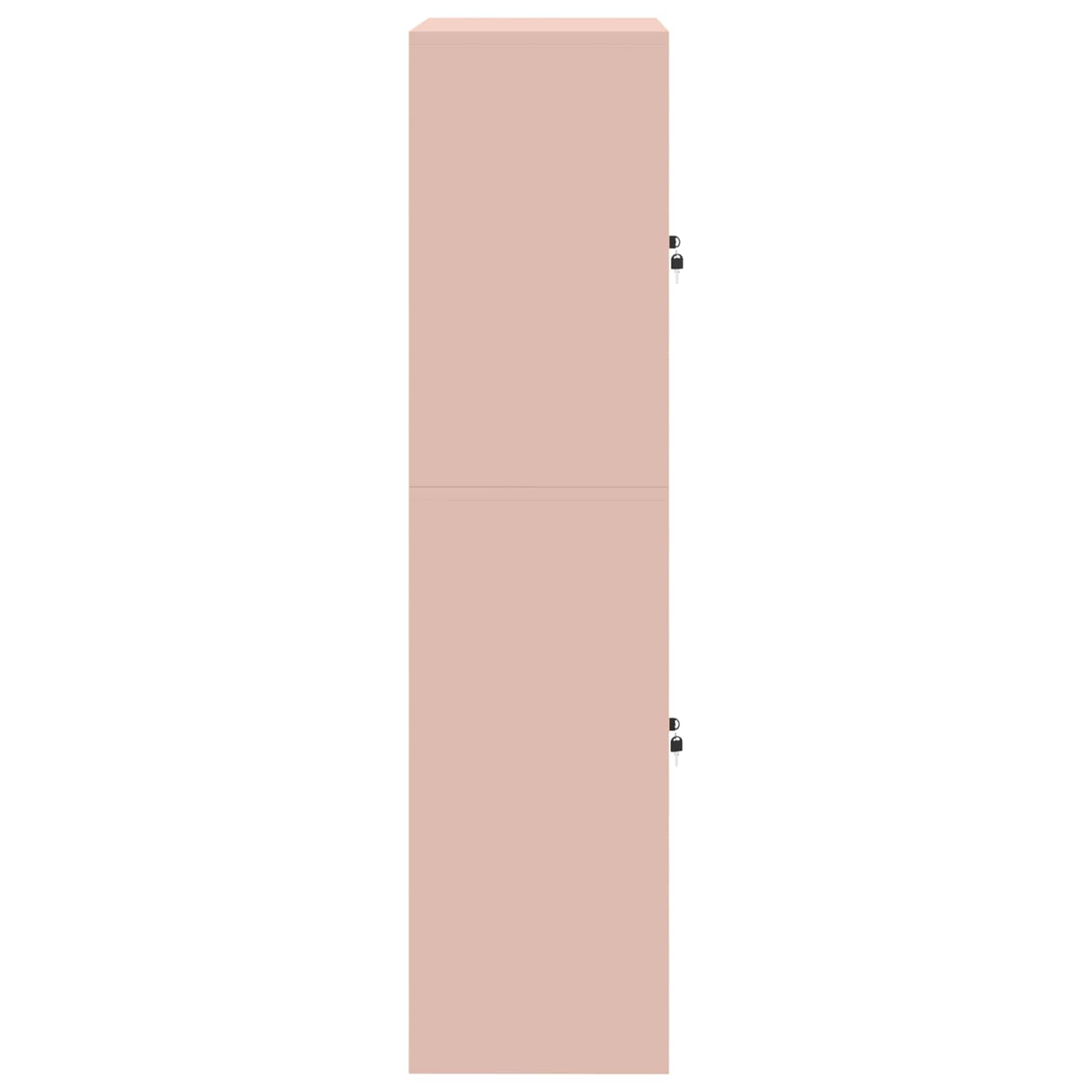 Armoire de rangement 2 pc Rose 90 x 40 x 160 cm Acier