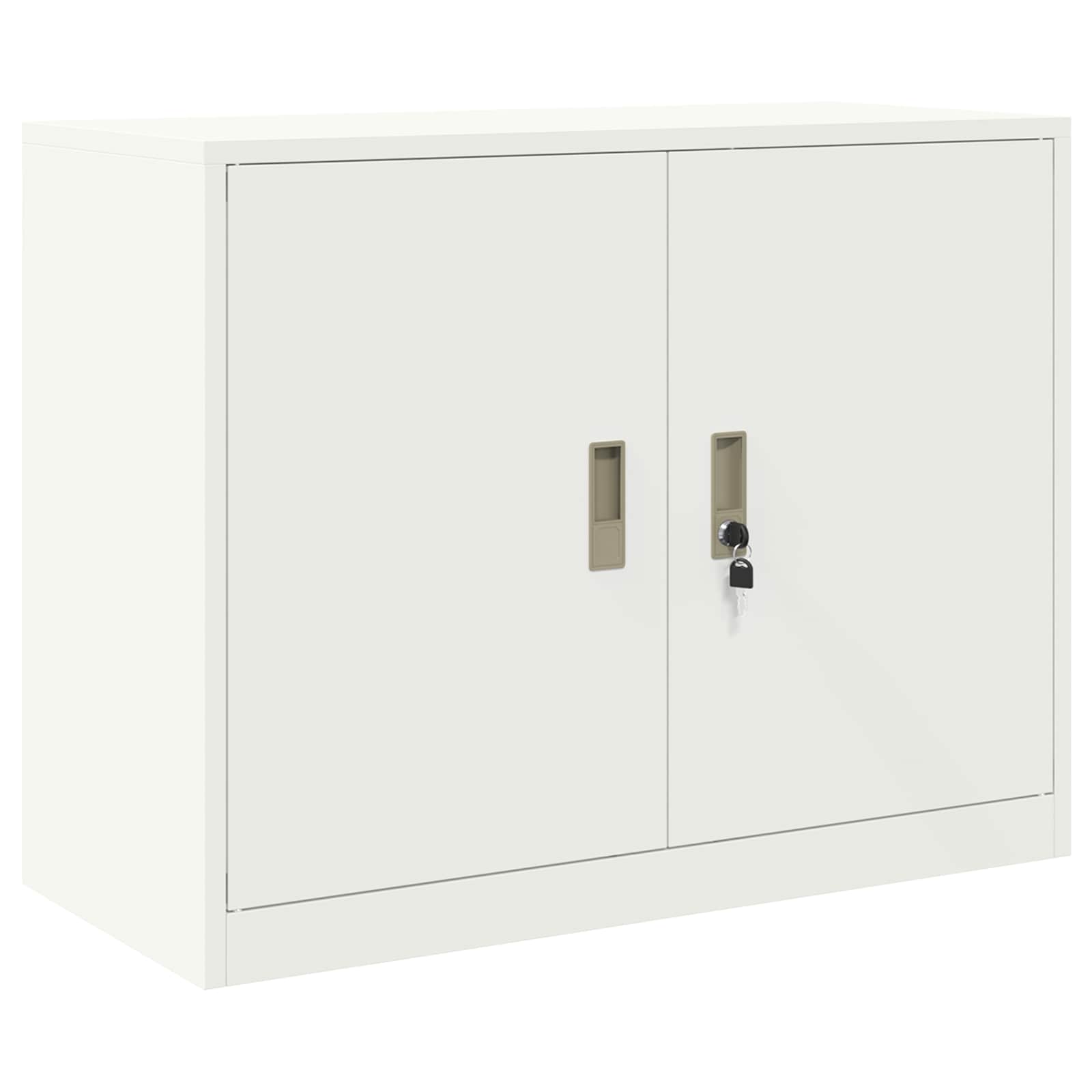 Armoire de rangement 2 pc Blanc 90 x 40 x 160 cm Acier