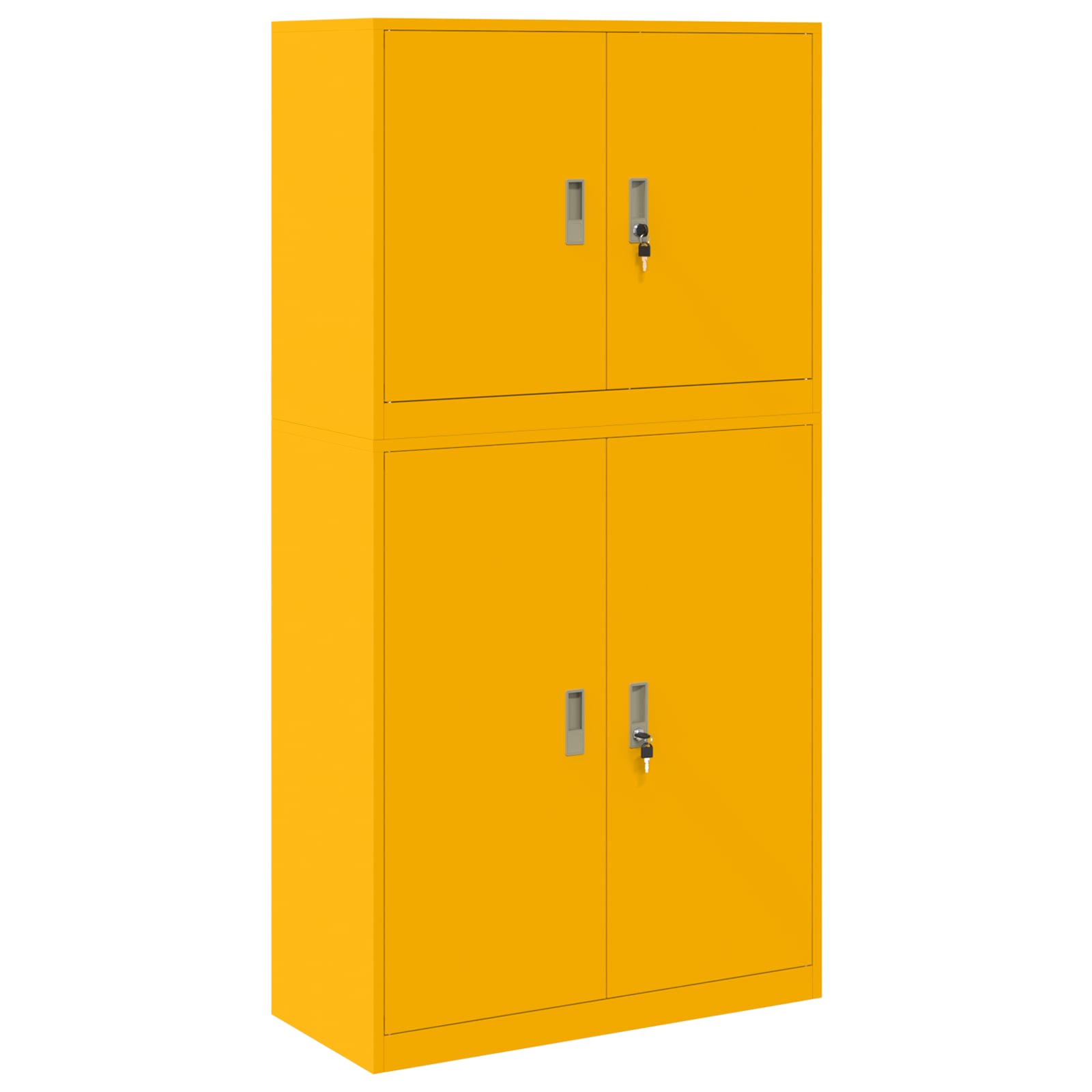 Armoire de rangement 2 pc Jaune moutarde 90 x 40 x 175 cm Acier