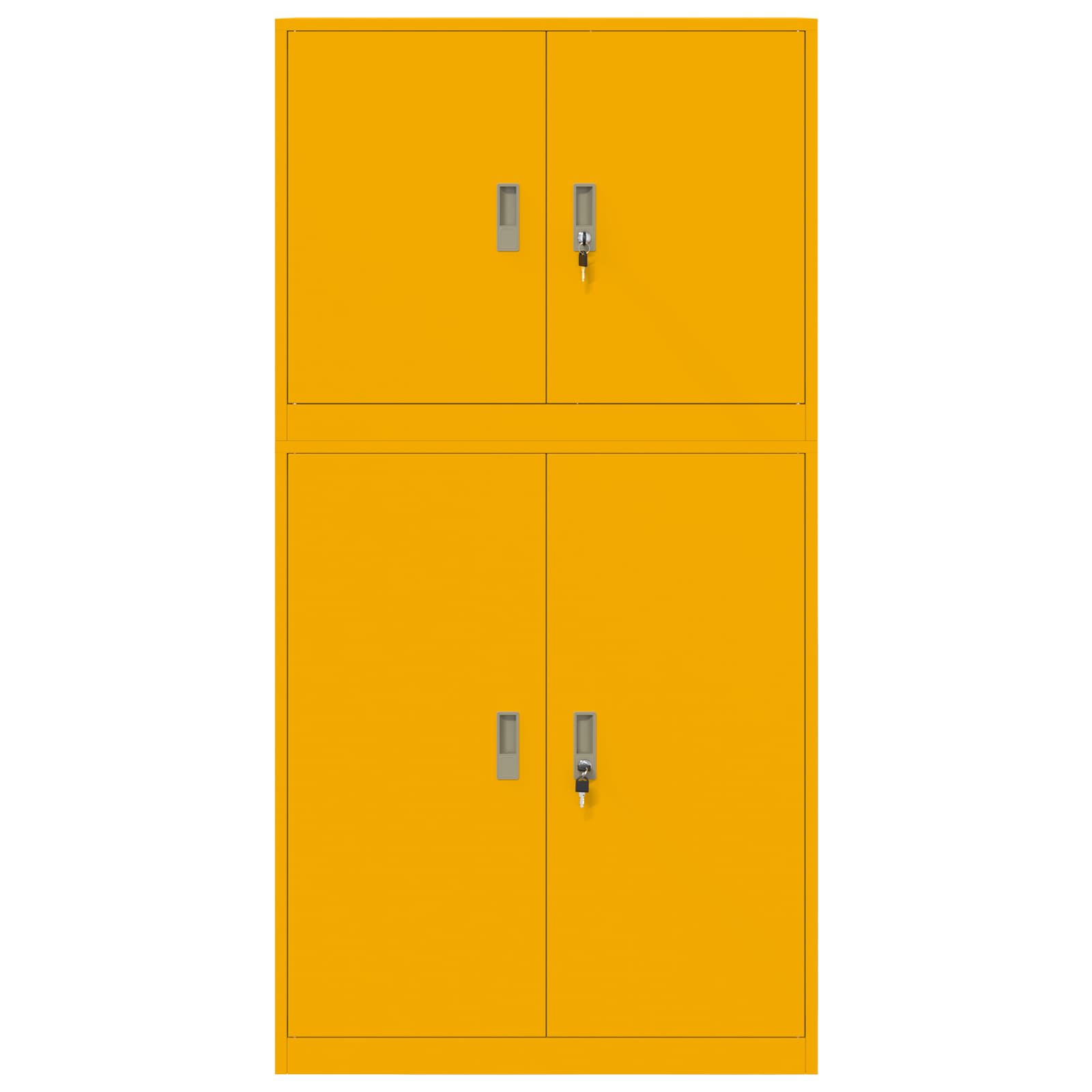 Armoire de rangement 2 pc Jaune moutarde 90 x 40 x 175 cm Acier
