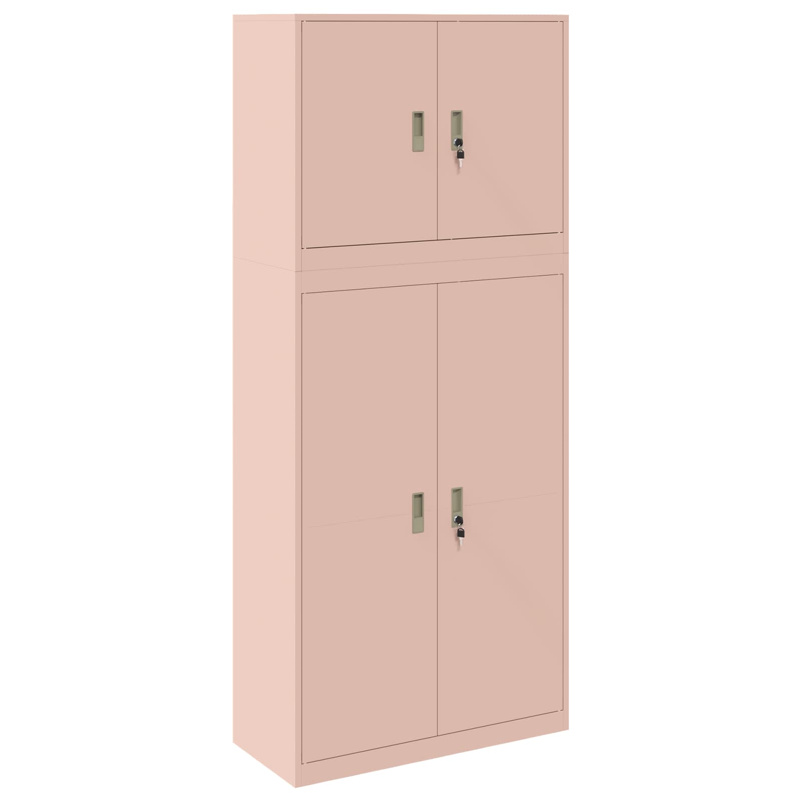 Armoire de rangement 2 pc Rose 90 x 40 x 210 cm Acier