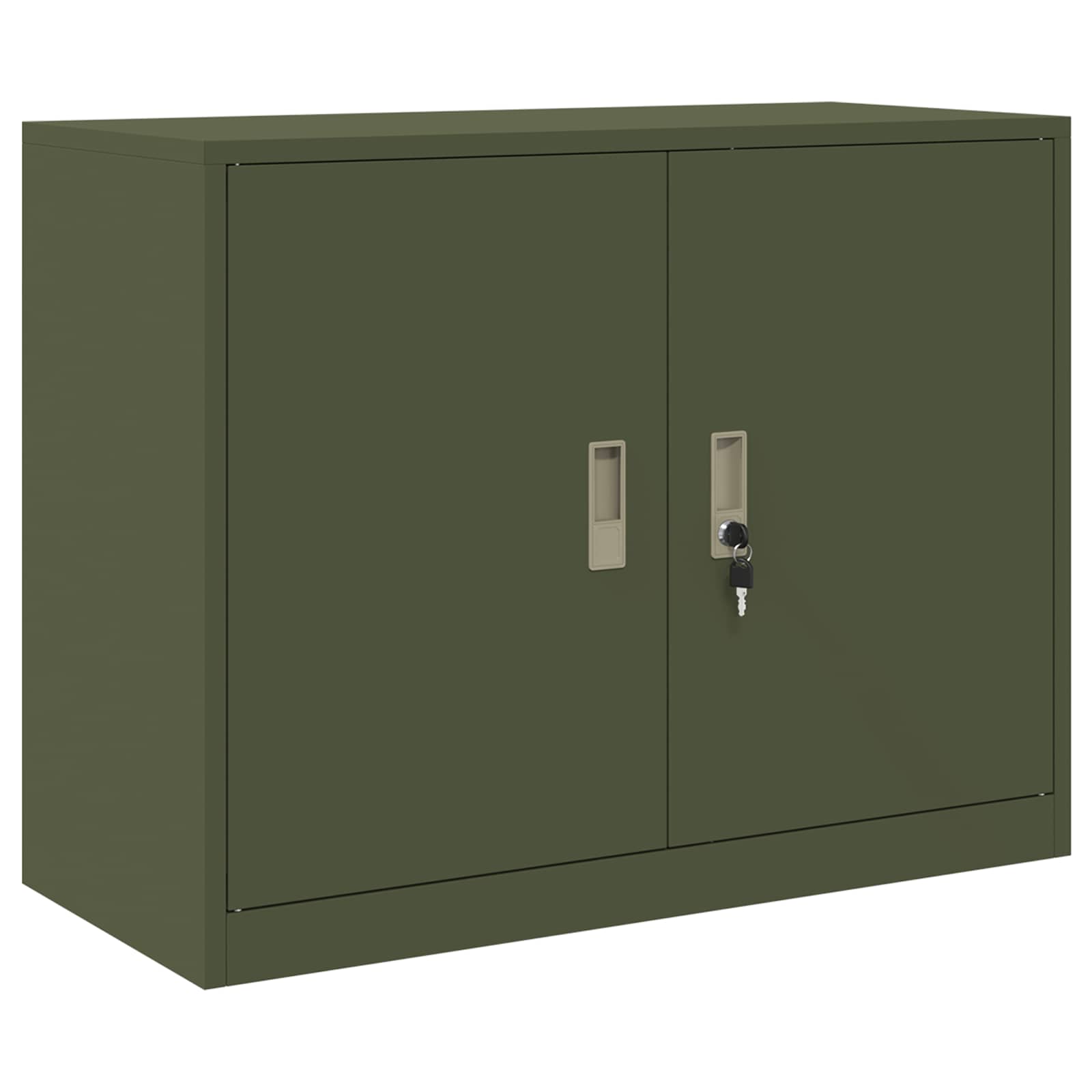 Armoire de rangement 2 pc Vert olive 90 x 40 x 210 cm Acier