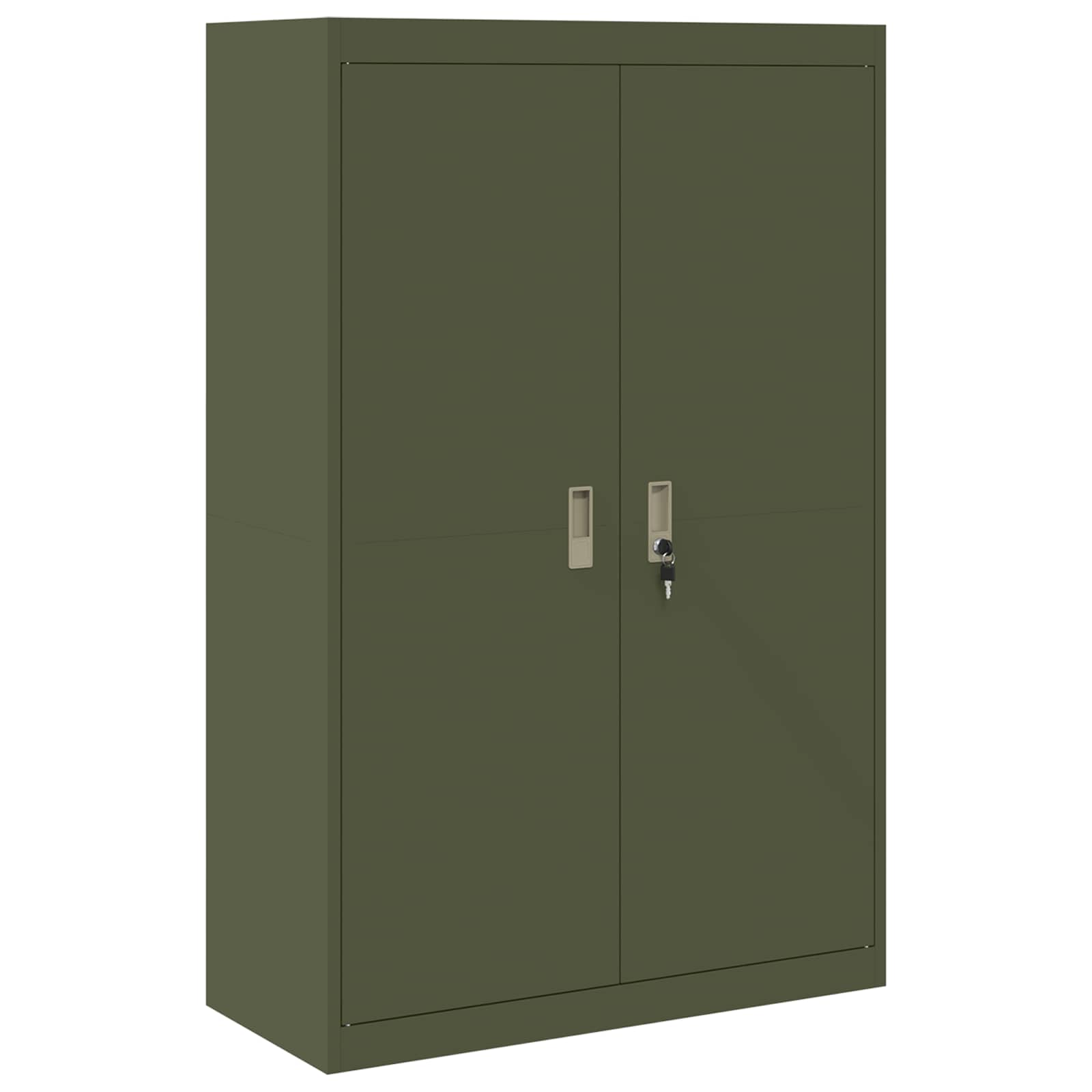 Armoire de rangement 2 pc Vert olive 90 x 40 x 210 cm Acier