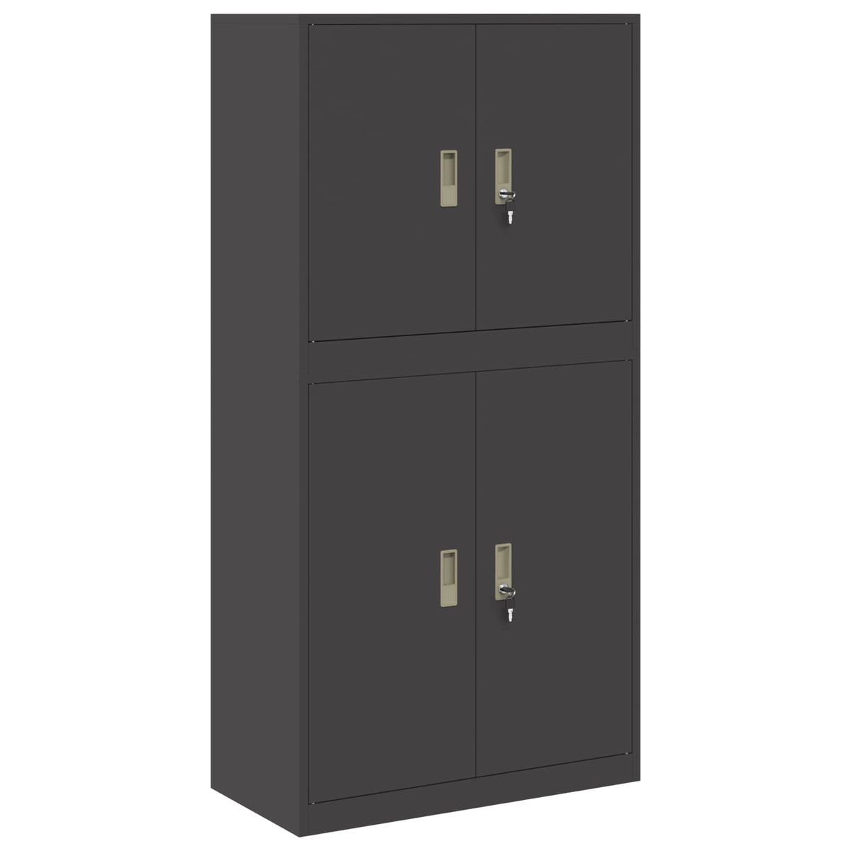Armoire de rangement 2 pc Noir 80 x 40 x 160 cm Acier