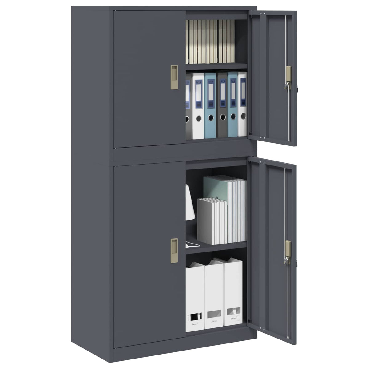 Armoire de rangement 2 pc Anthracite 80 x 40 x 160 cm Acier