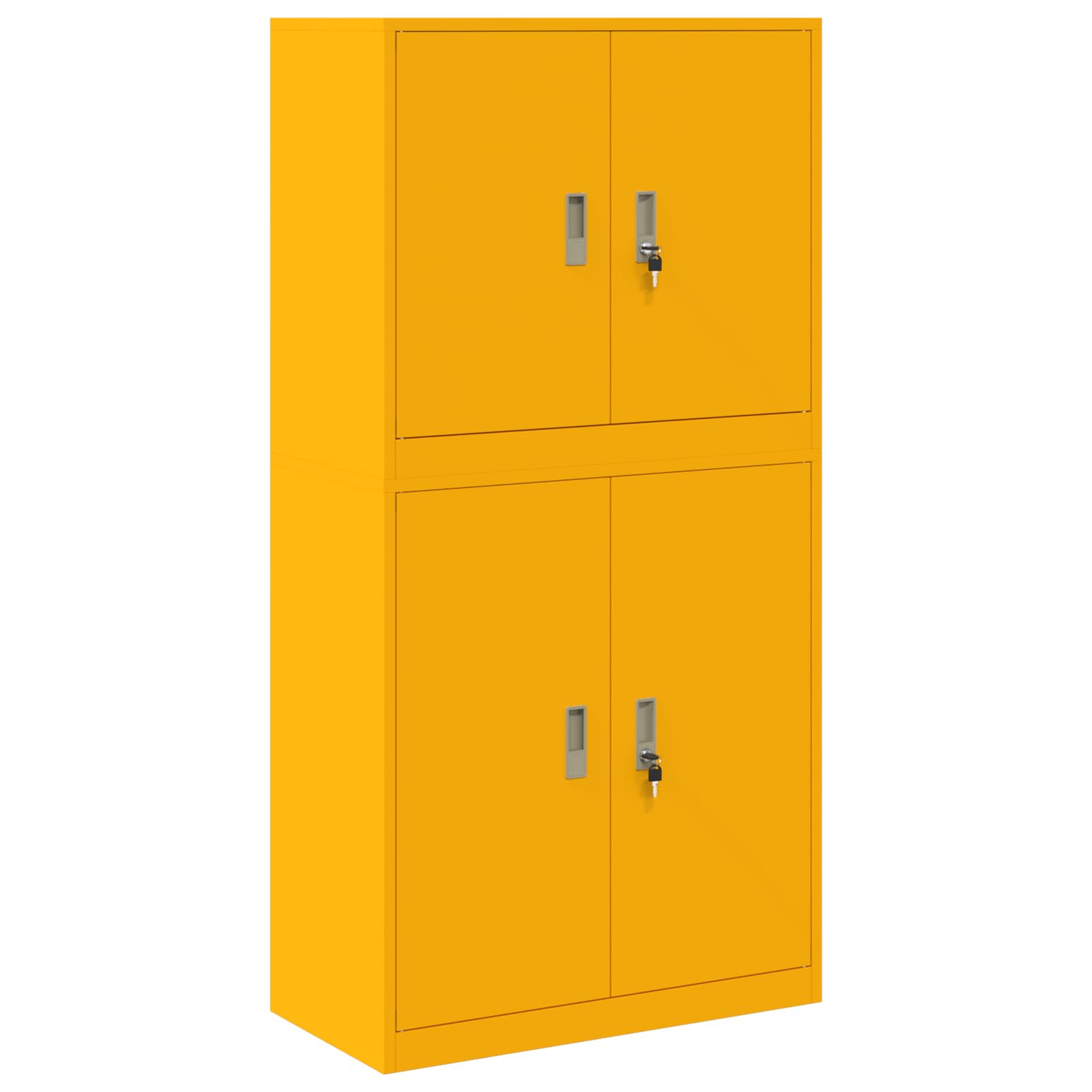 Armoire de rangement 2 pc Jaune moutarde 80 x 40 x 160 cm Acier