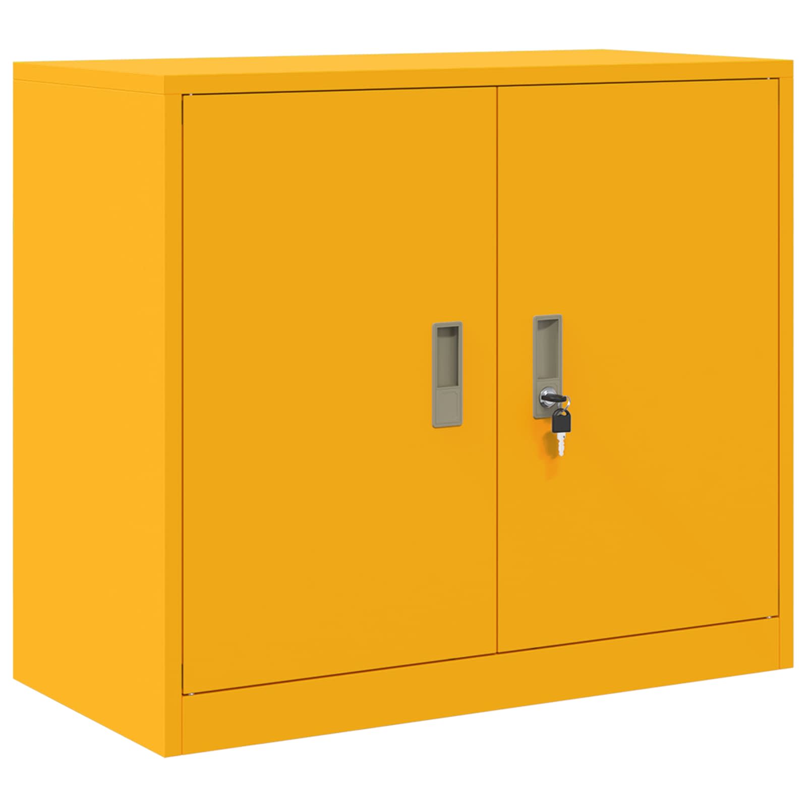 Armoire de rangement 2 pc Jaune moutarde 80 x 40 x 160 cm Acier