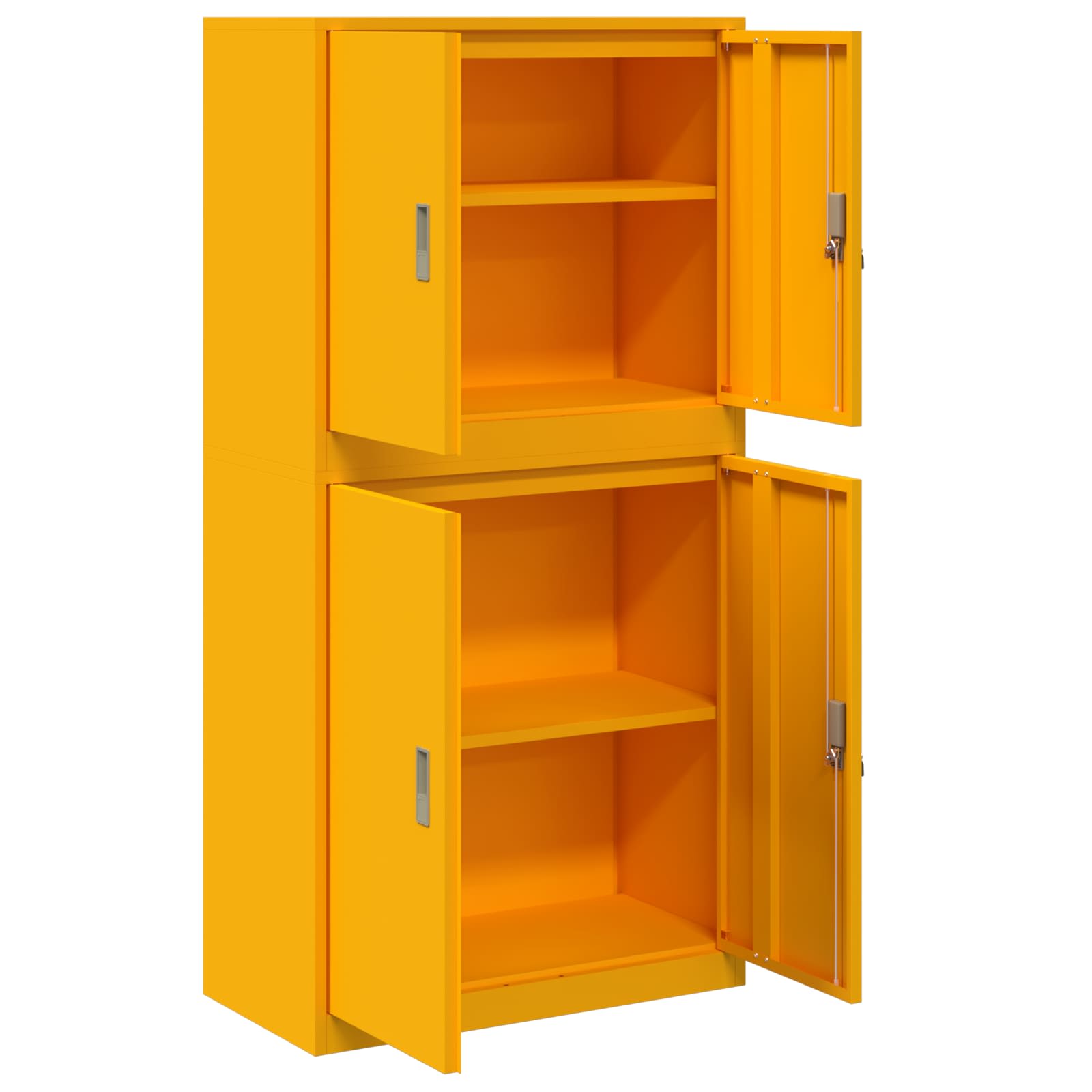 Armoire de rangement 2 pc Jaune moutarde 80 x 40 x 160 cm Acier