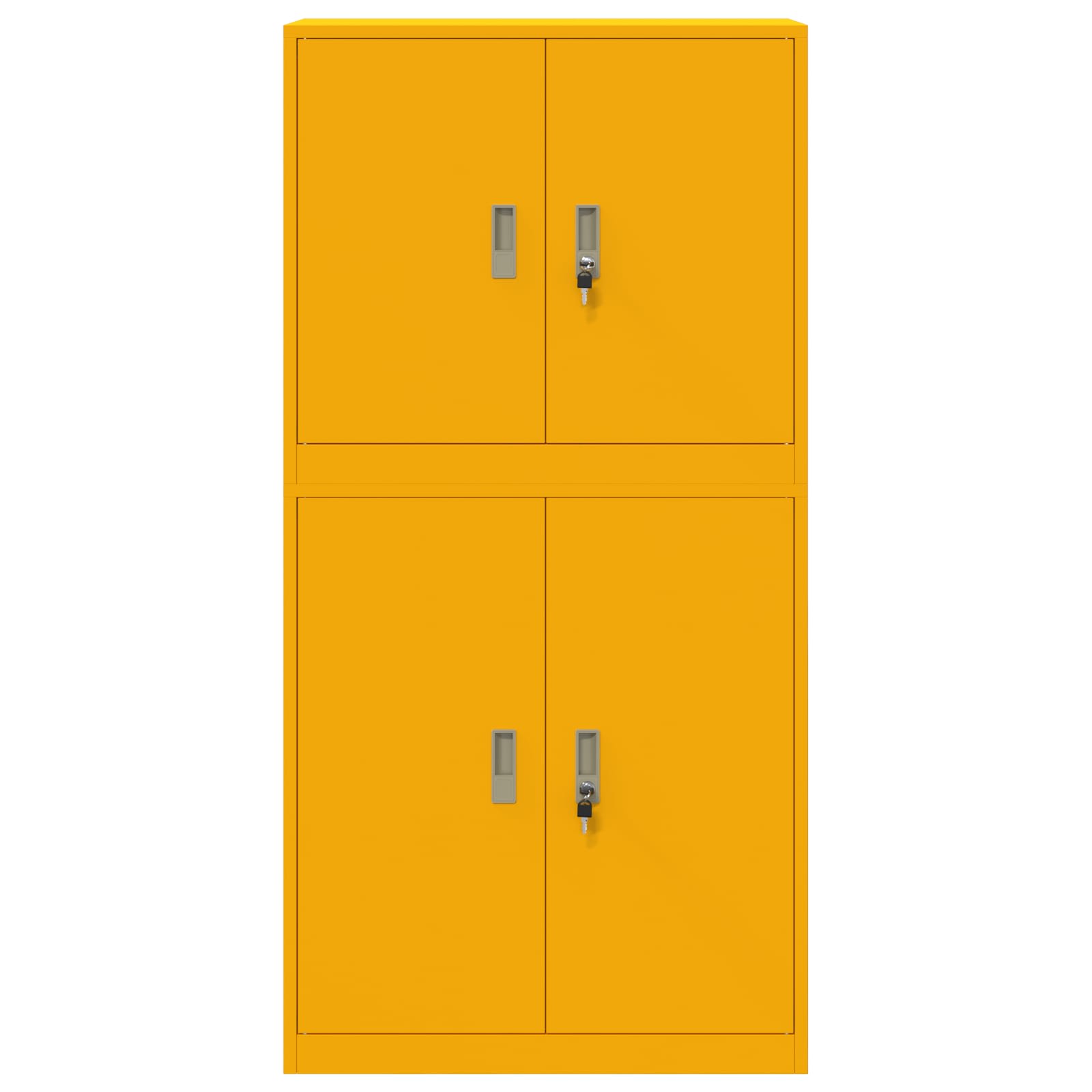 Armoire de rangement 2 pc Jaune moutarde 80 x 40 x 160 cm Acier