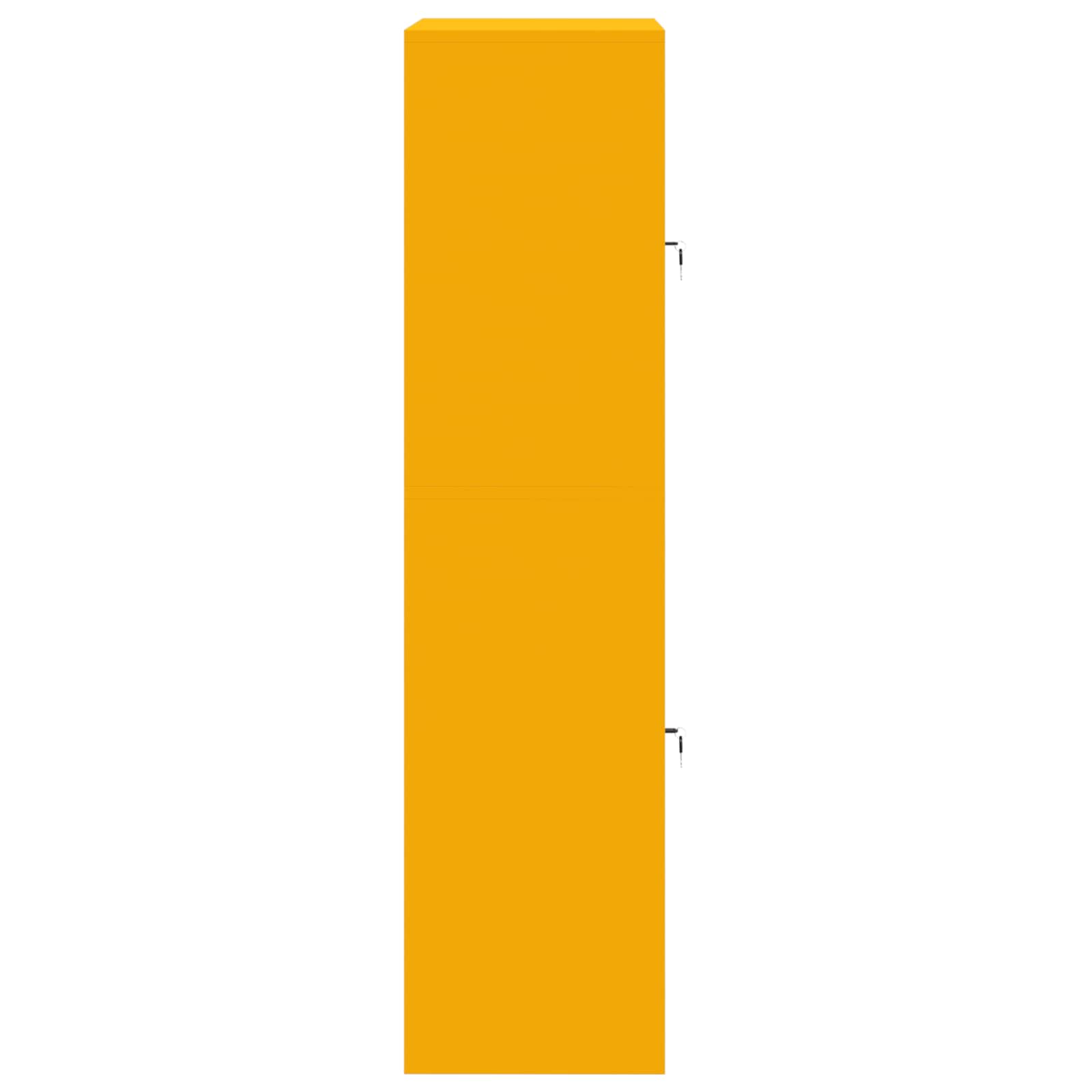 Armoire de rangement 2 pc Jaune moutarde 80 x 40 x 160 cm Acier