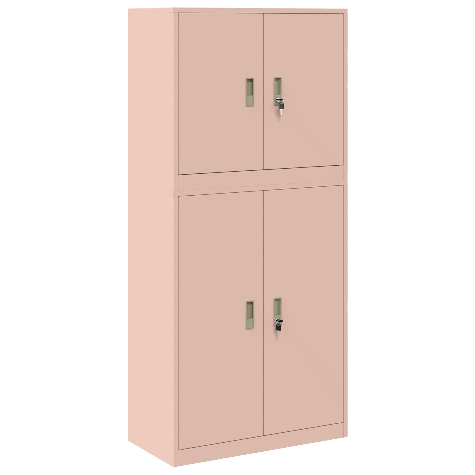 Armoire de rangement 2 pc Rose 80 x 40 x 175 cm Acier
