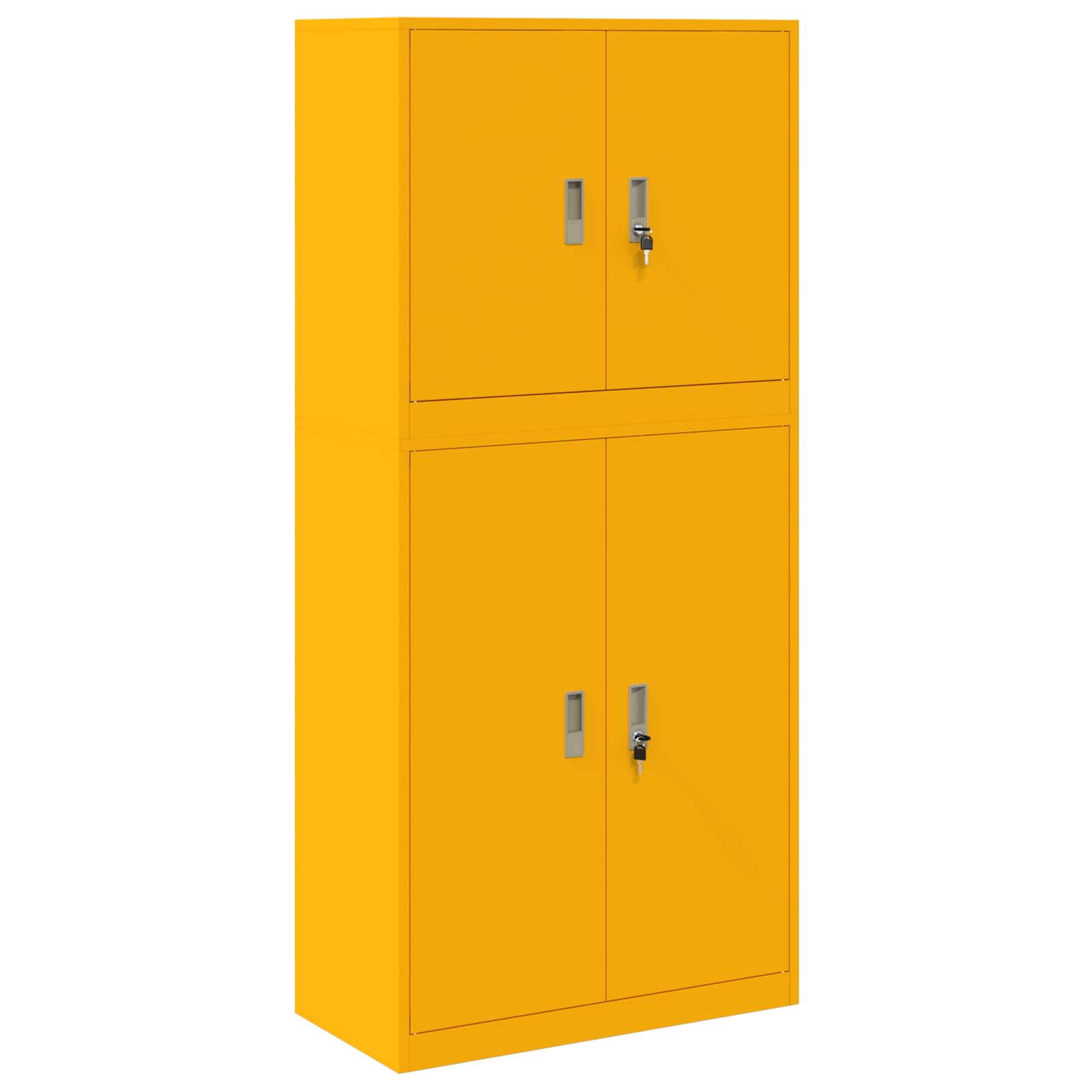 Armoire de rangement 2 pc Jaune moutarde 80 x 40 x 175 cm Acier