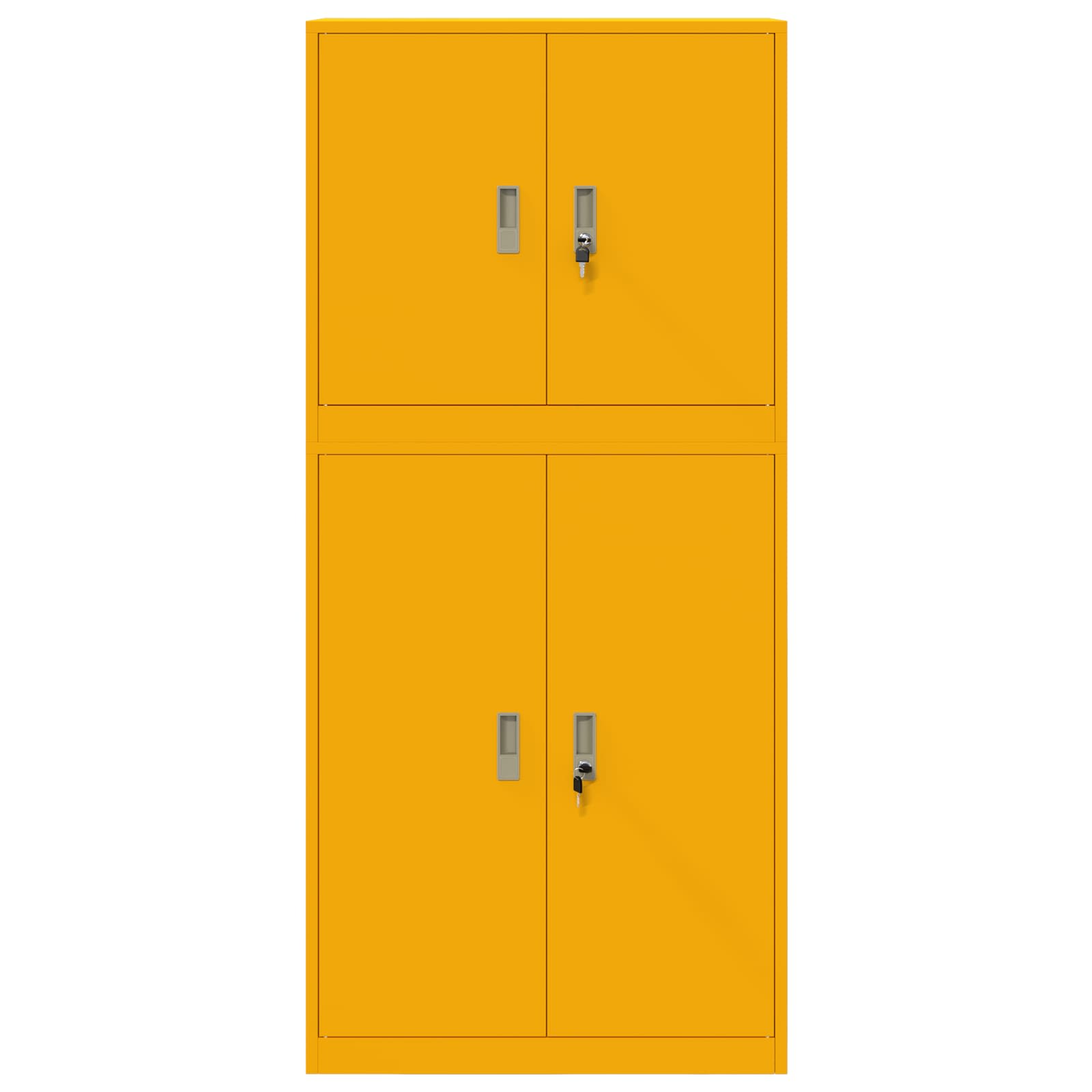 Armoire de rangement 2 pc Jaune moutarde 80 x 40 x 175 cm Acier