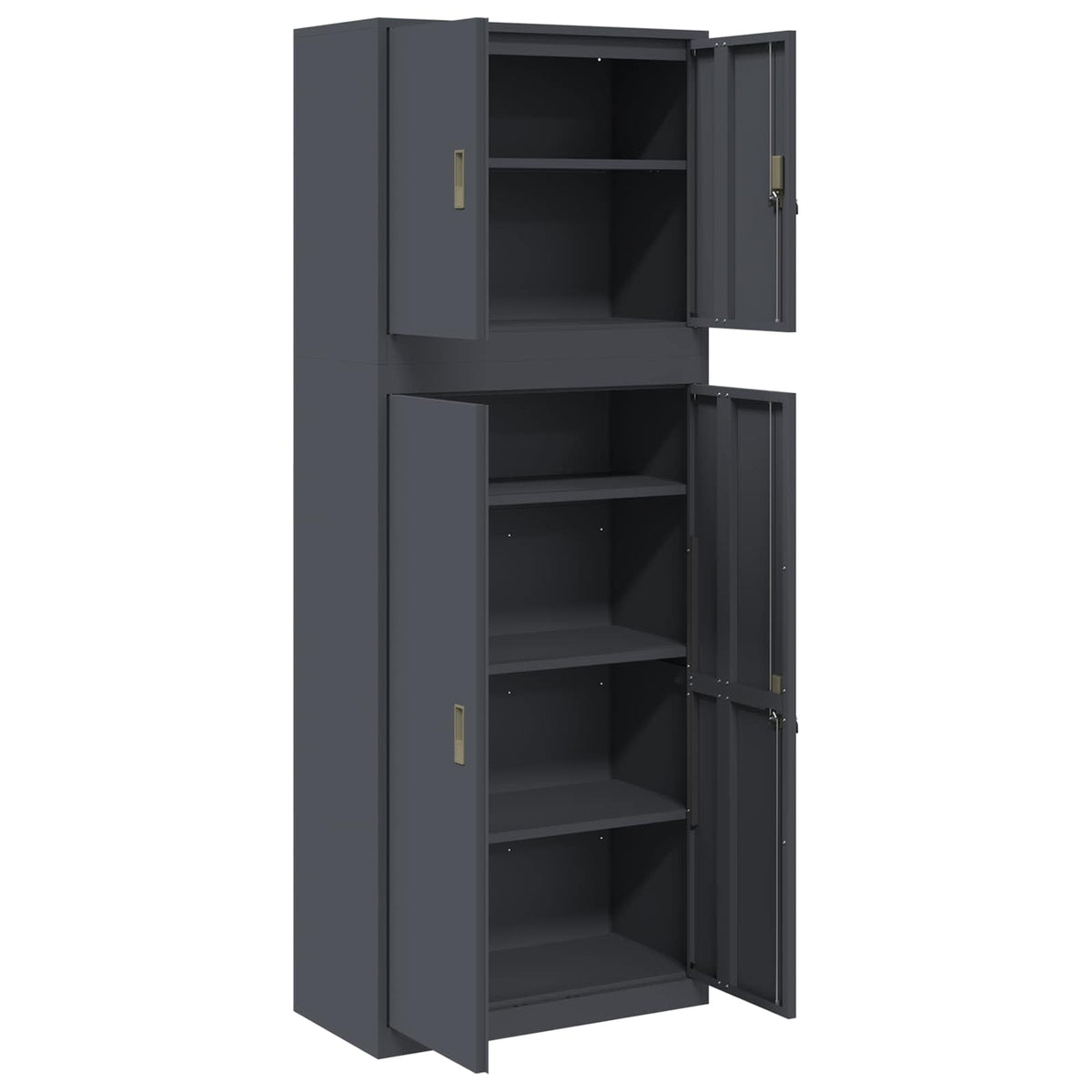 Armoire de rangement 2 pc Anthracite 80 x 40 x 210 cm Acier