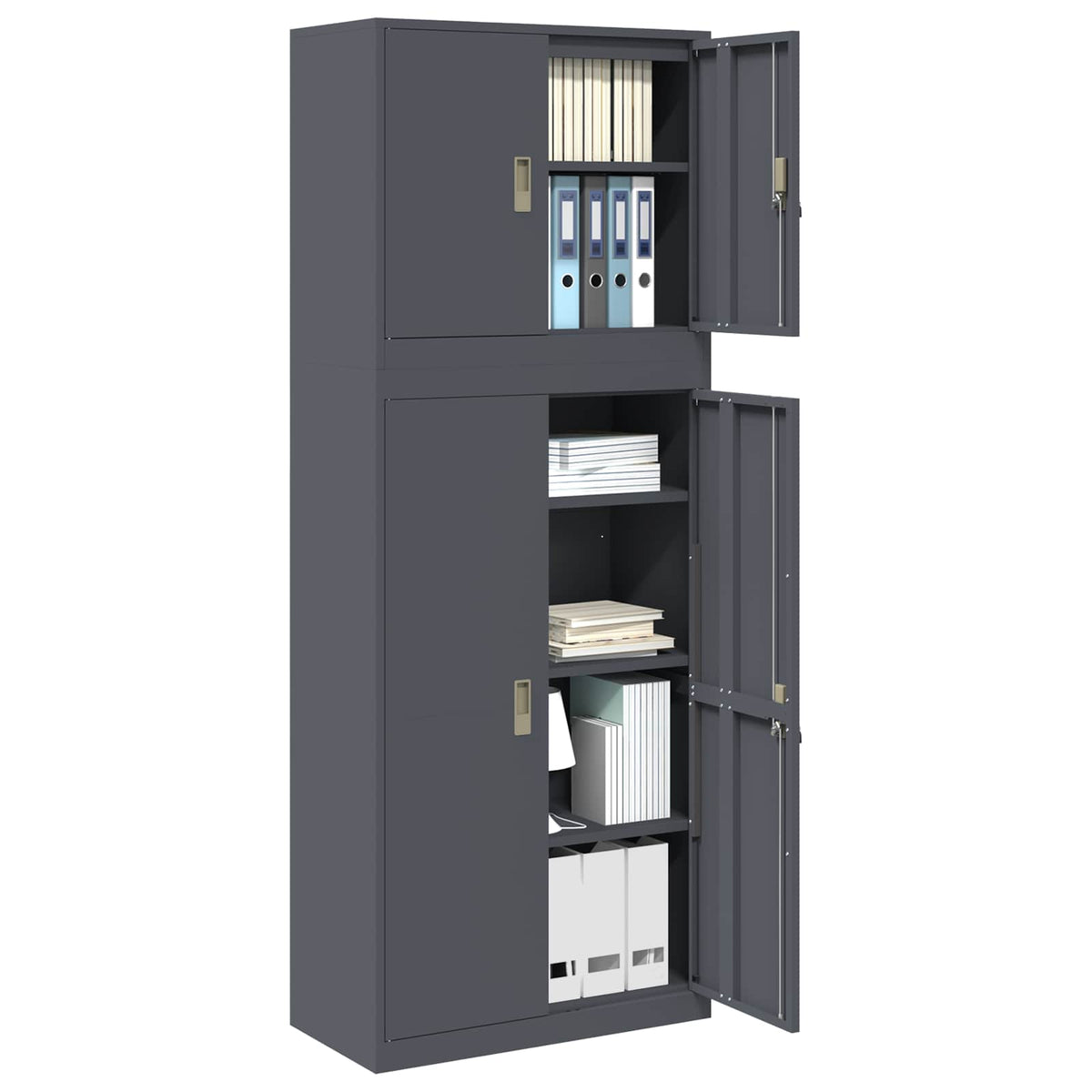Armoire de rangement 2 pc Anthracite 80 x 40 x 210 cm Acier