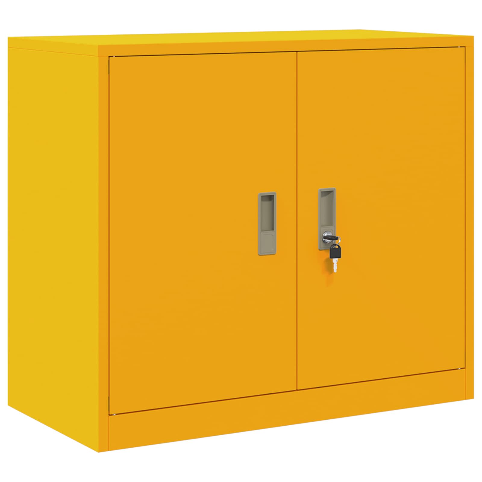 Armoire de rangement 2 pc Jaune moutarde 80 x 40 x 210 cm Acier