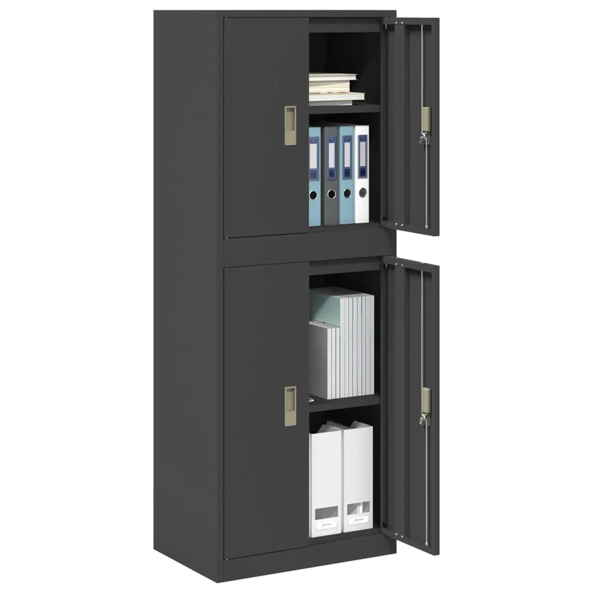 Armoire de rangement 2 pc Noir 60 x 40 x 160 cm Acier - XIOS