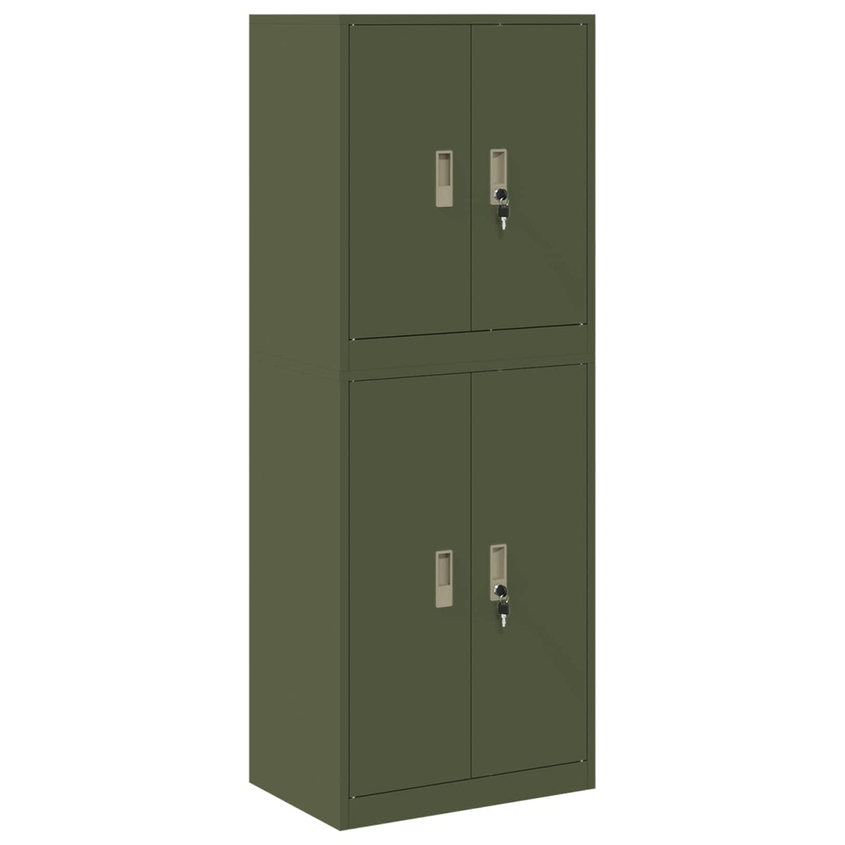 Armoire de rangement 2 pc Vert olive 60 x 40 x 160 cm Acier