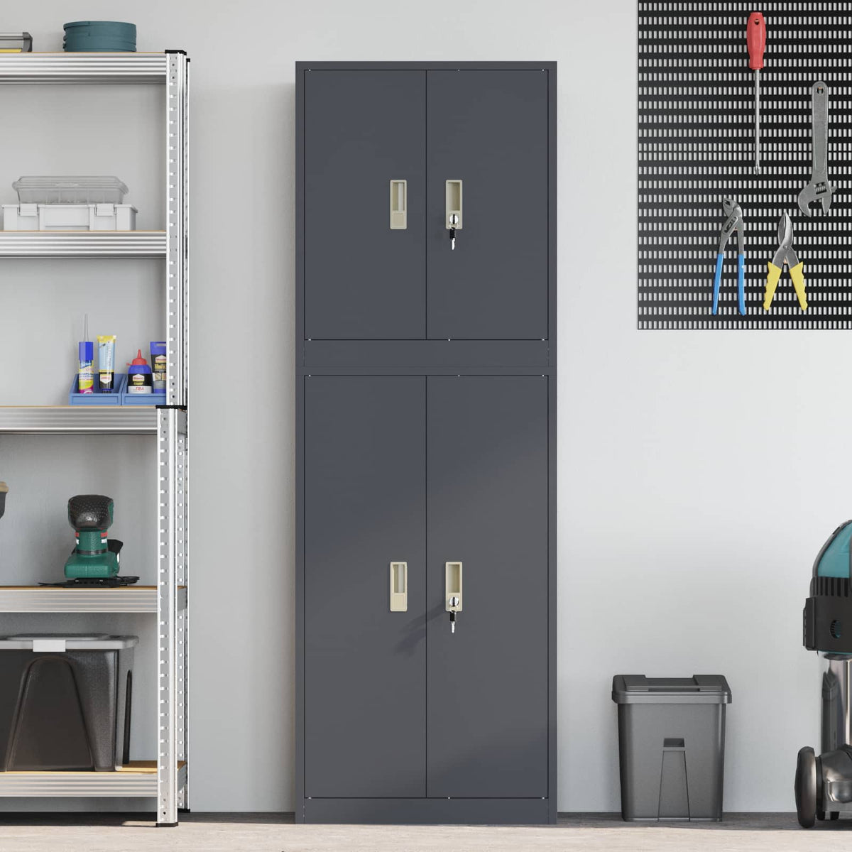Armoire de rangement 2 pc Anthracite 60 x 40 x 175 cm Acier