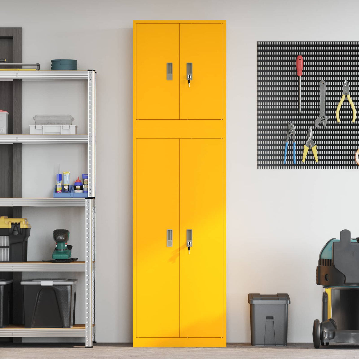 Armoire de rangement 2 pc Jaune moutarde 60 x 40 x 210 cm Acier
