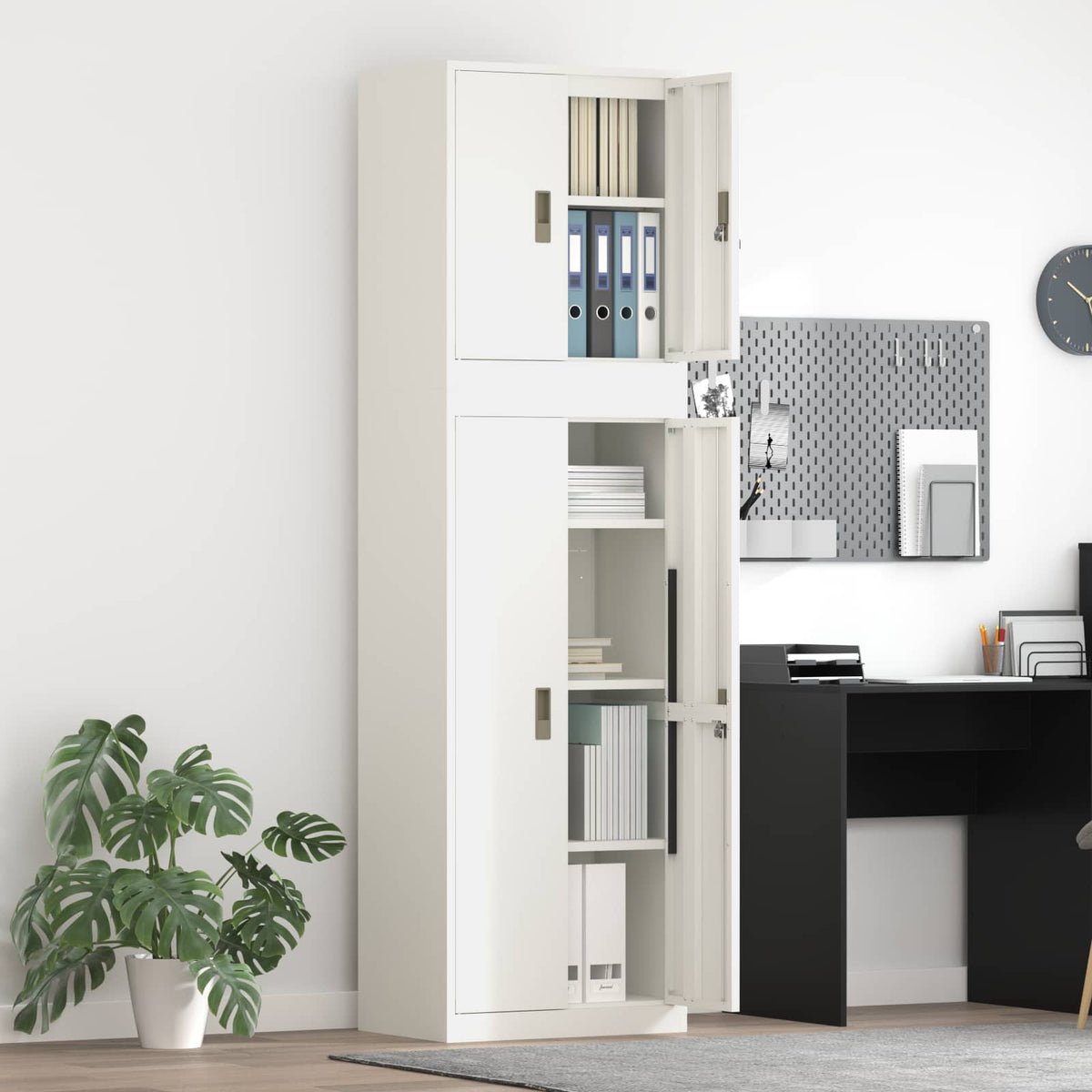 Armoire de rangement 2 pc 60 x 40 x 210 cm Acier Verrouillable