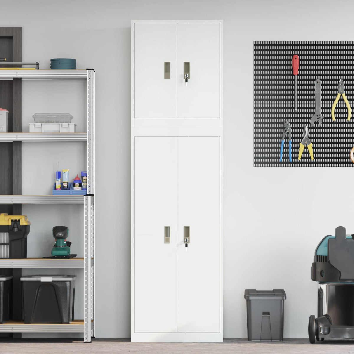 Armoire de rangement 2 pc 60 x 40 x 210 cm Acier Verrouillable