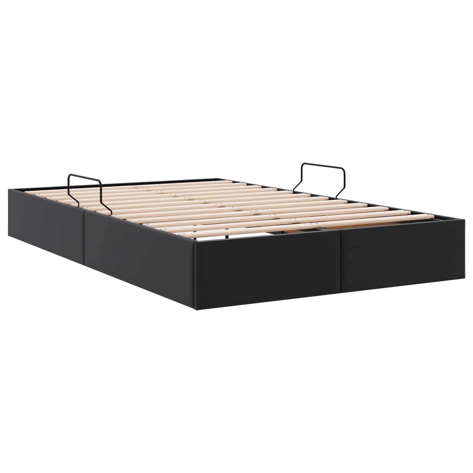 Cadre de lit ottoman Noir 120 x 190 cm Simili cuir