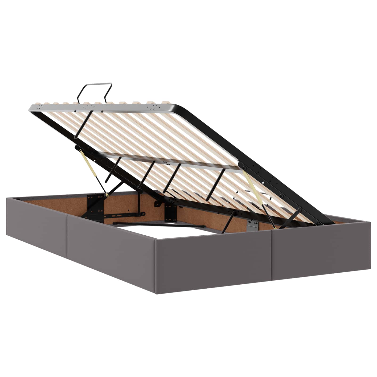Cadre de lit ottoman Gris 120 x 190 cm Simili cuir