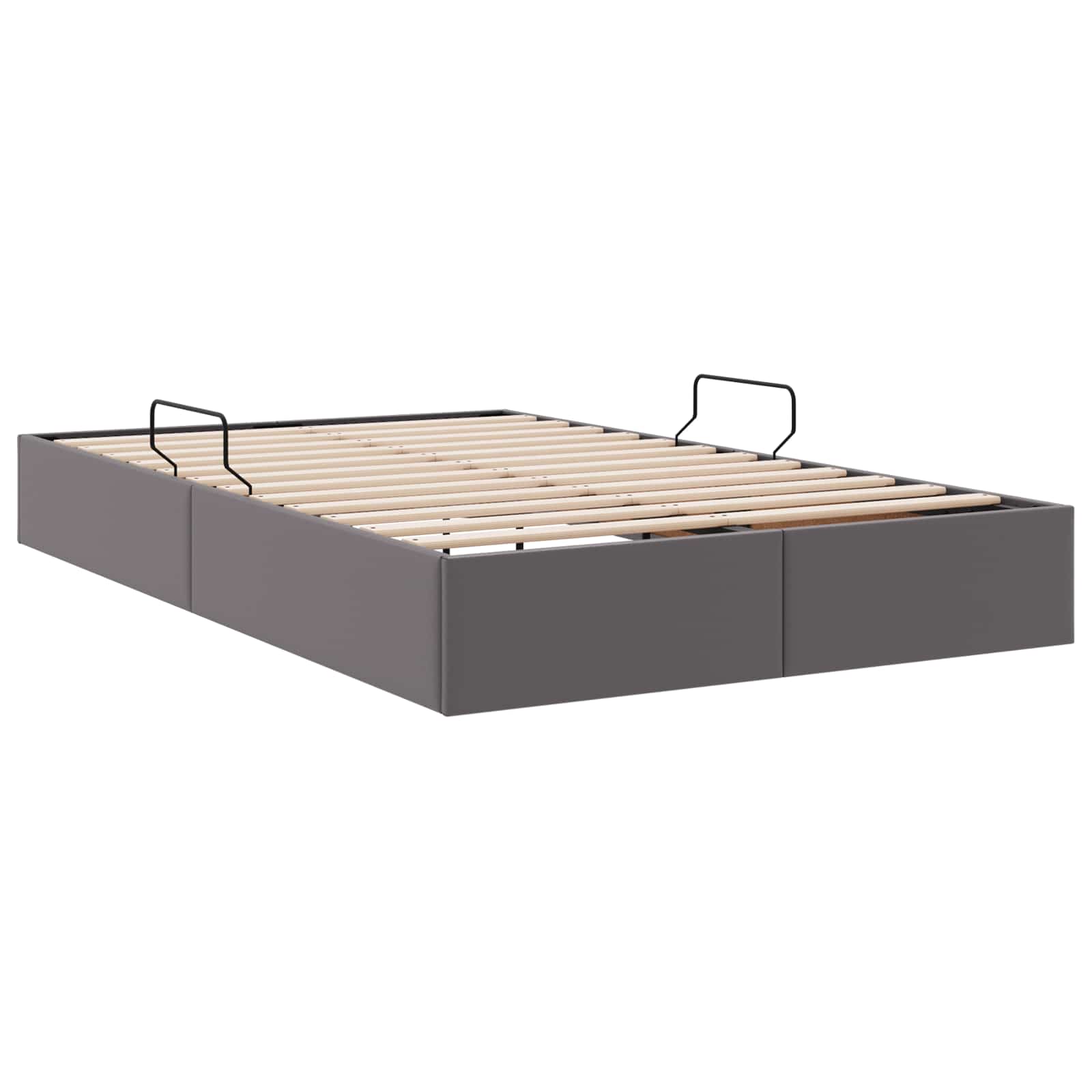 Cadre de lit ottoman Gris 120 x 190 cm Simili cuir
