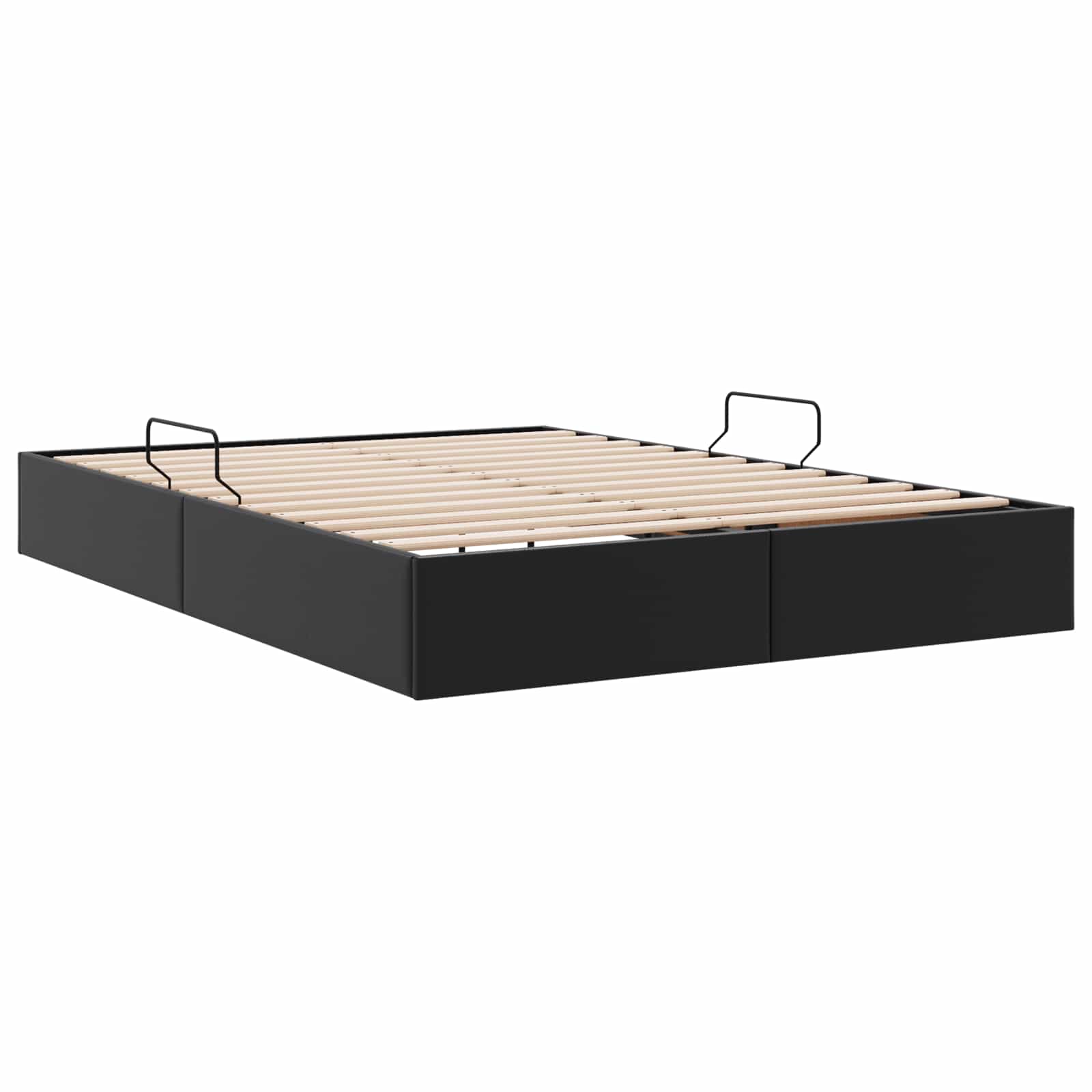 Cadre de lit ottoman Noir 140 x 190 cm Simili cuir