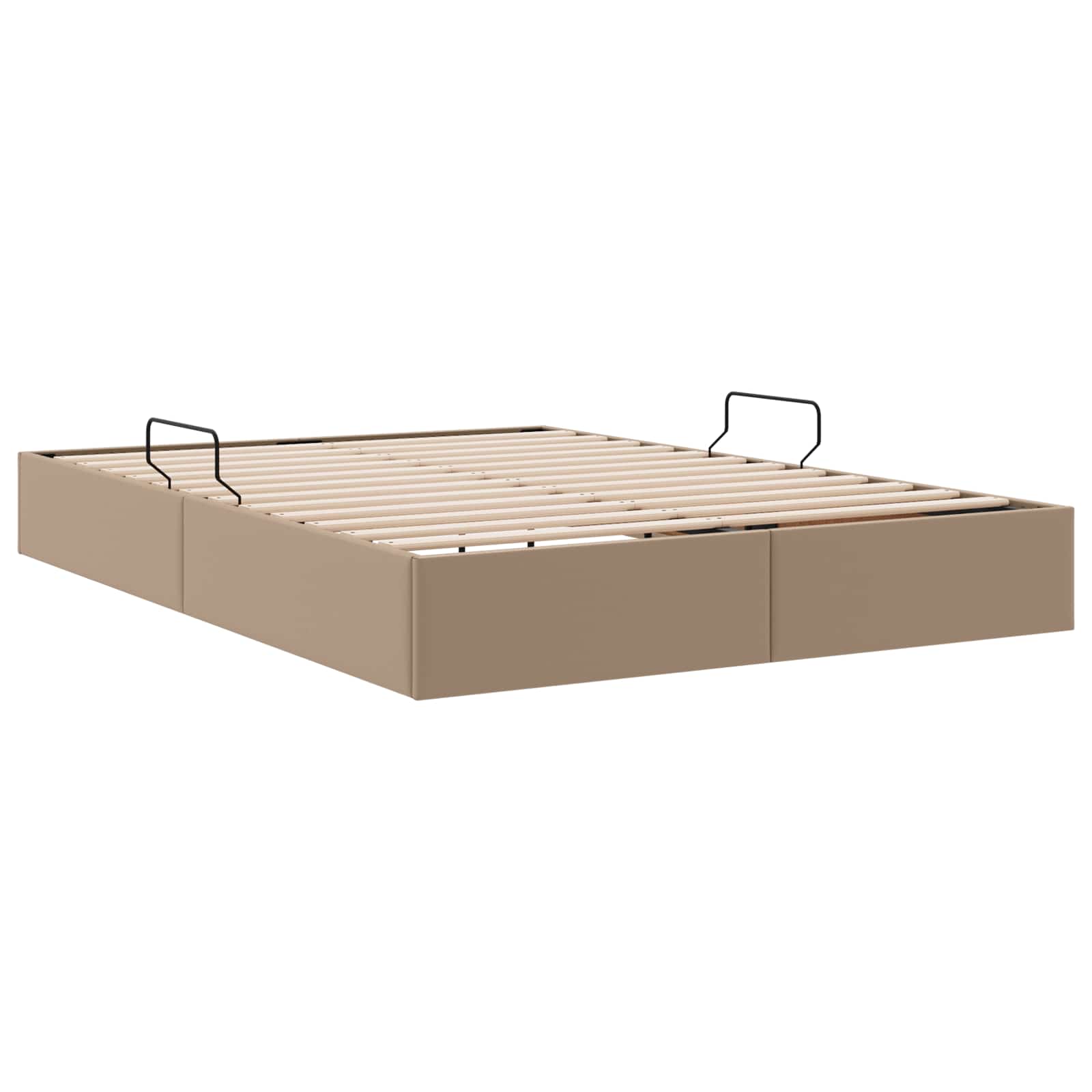 Cadre de lit ottoman Cappuccino 140 x 200 cm Simili cuir