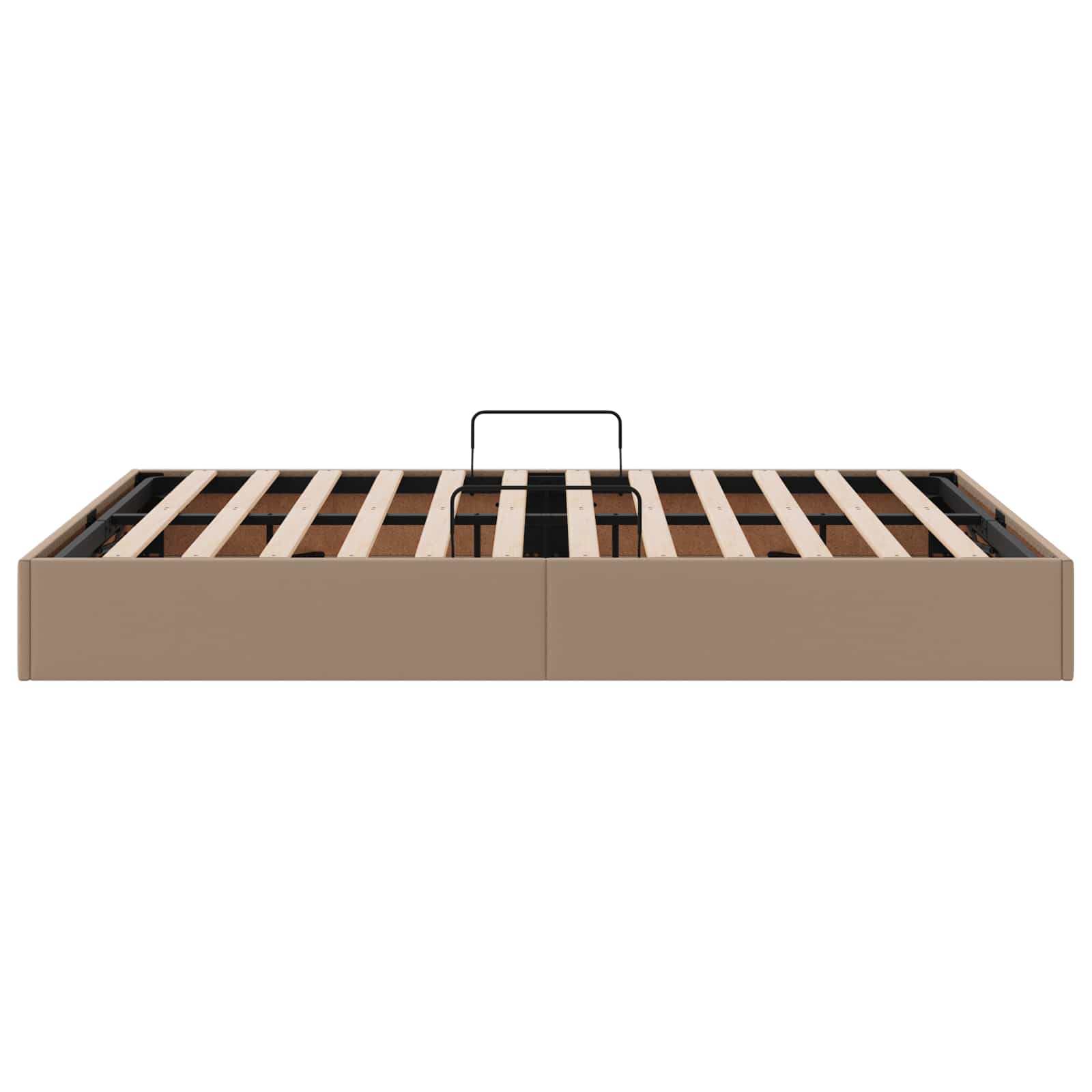 Cadre de lit ottoman Cappuccino 140 x 200 cm Simili cuir