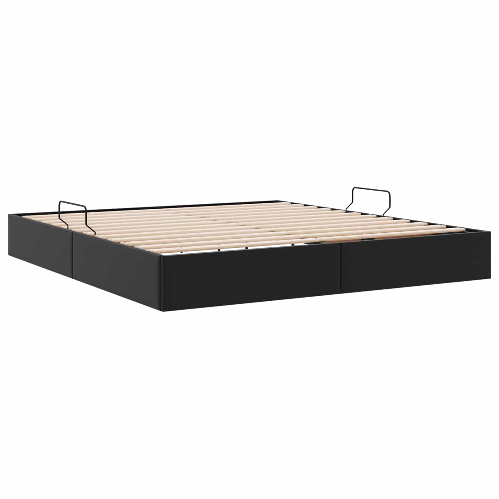 Cadre de lit ottoman Noir 160 x 200 cm Simili cuir