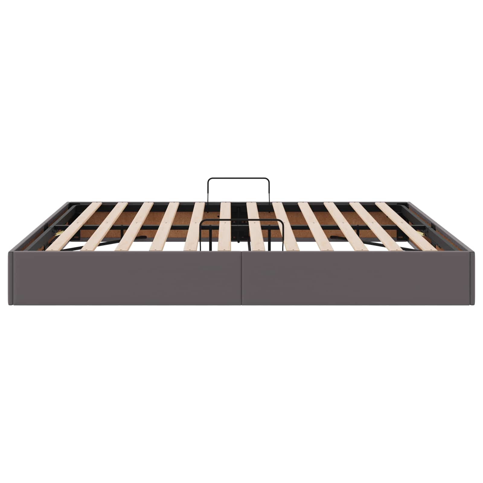 Cadre de lit ottoman Gris 160 x 200 cm Simili cuir
